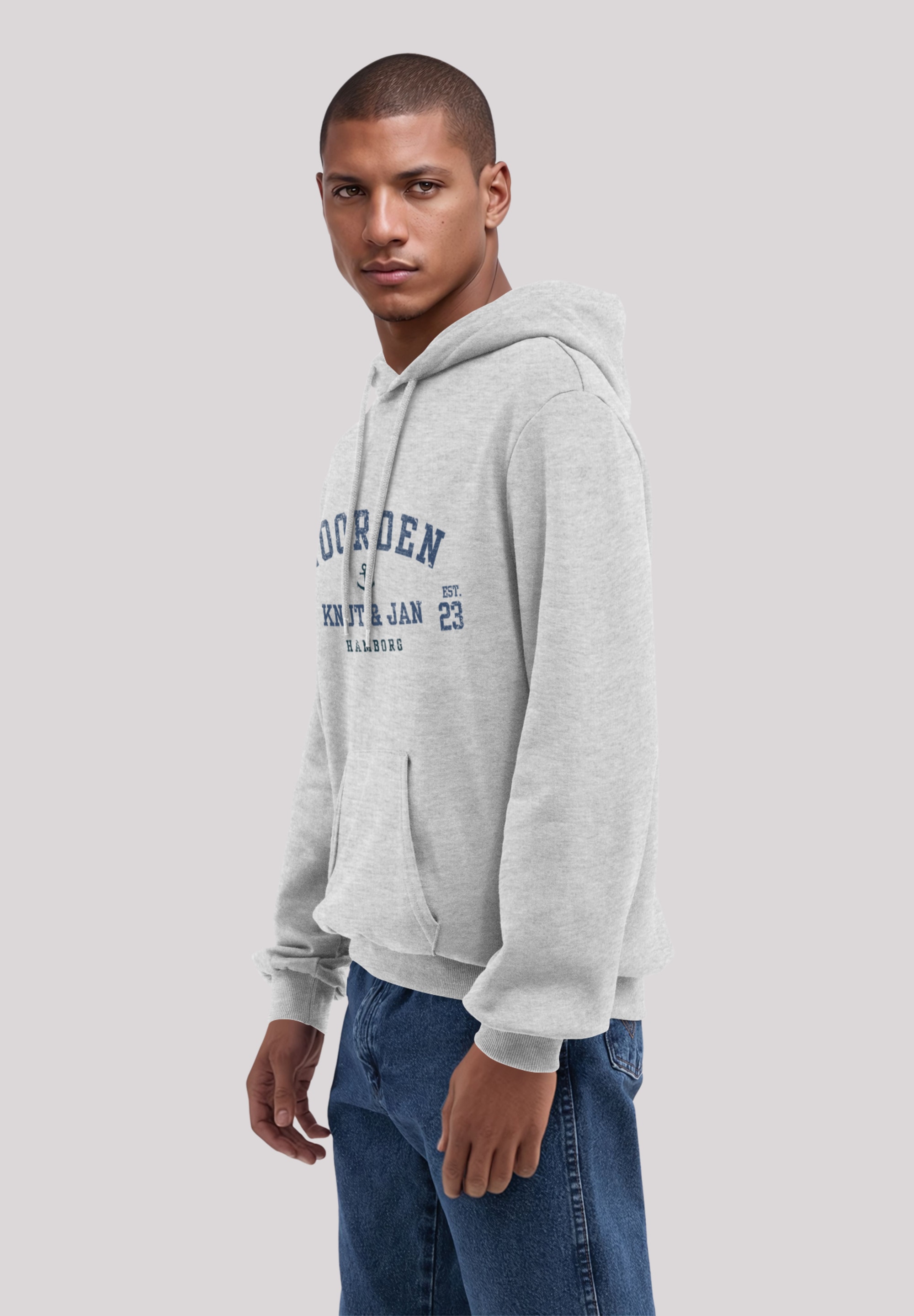 F4NT4STIC Kapuzenpullover »Knut & Jan Hamburg Noorden Collegiate«, Premium Qualität, Knut & Jan Hamburg