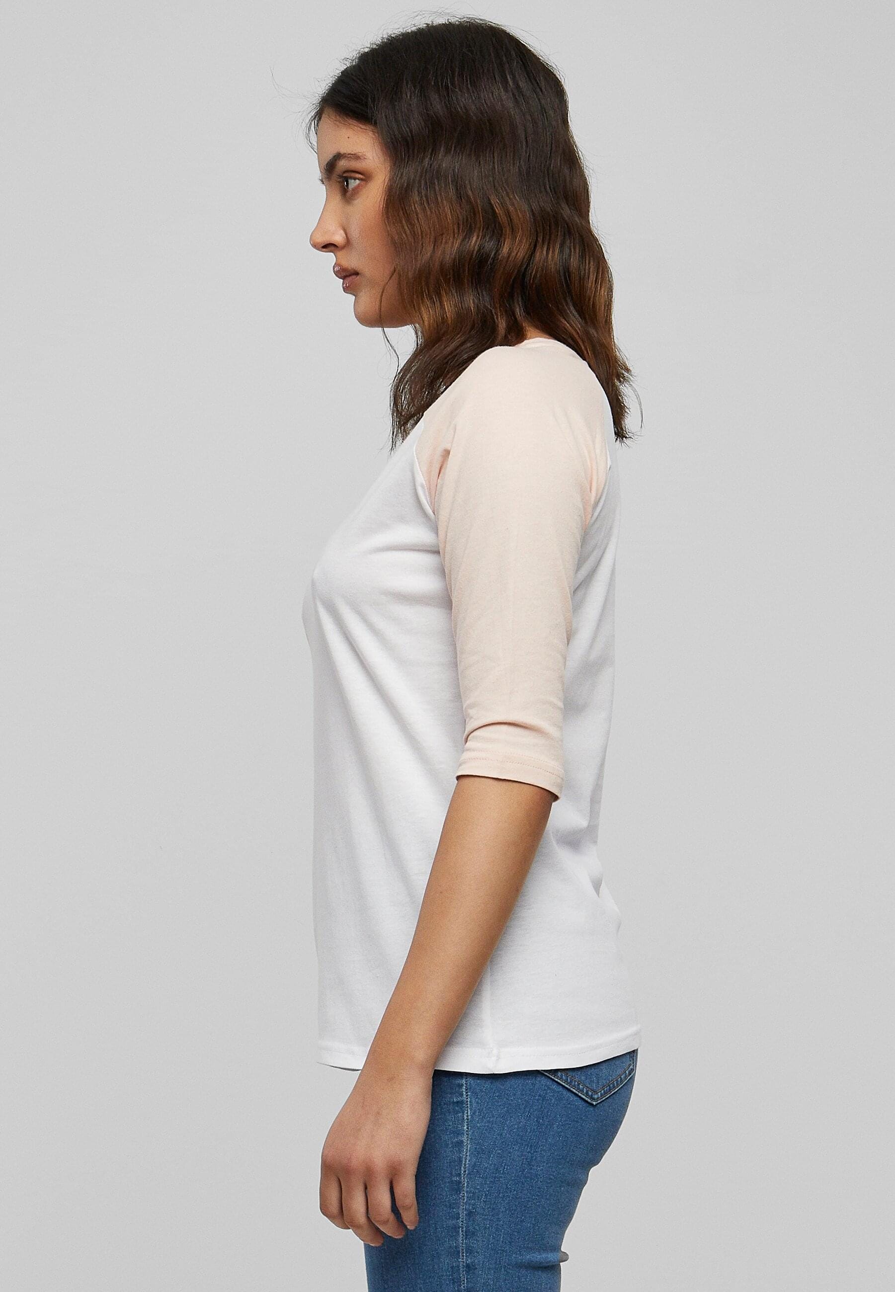 URBAN CLASSICS Kurzarmshirt »Urban Classics Damen Ladies 3/4 Contrast Raglan Tee«