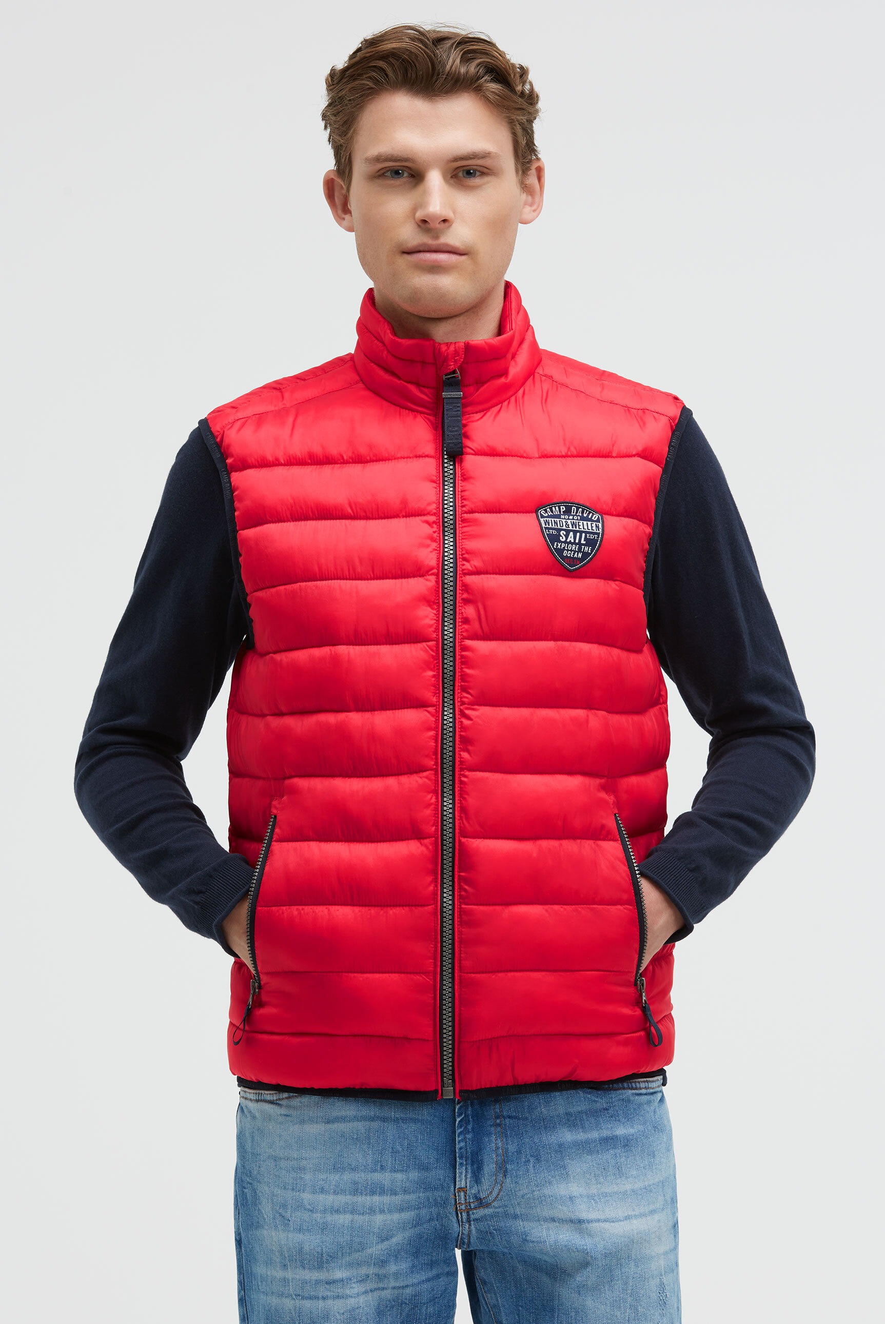 Thumbnail - CAMP DAVID Steppweste mit elastischem Saumabschluss