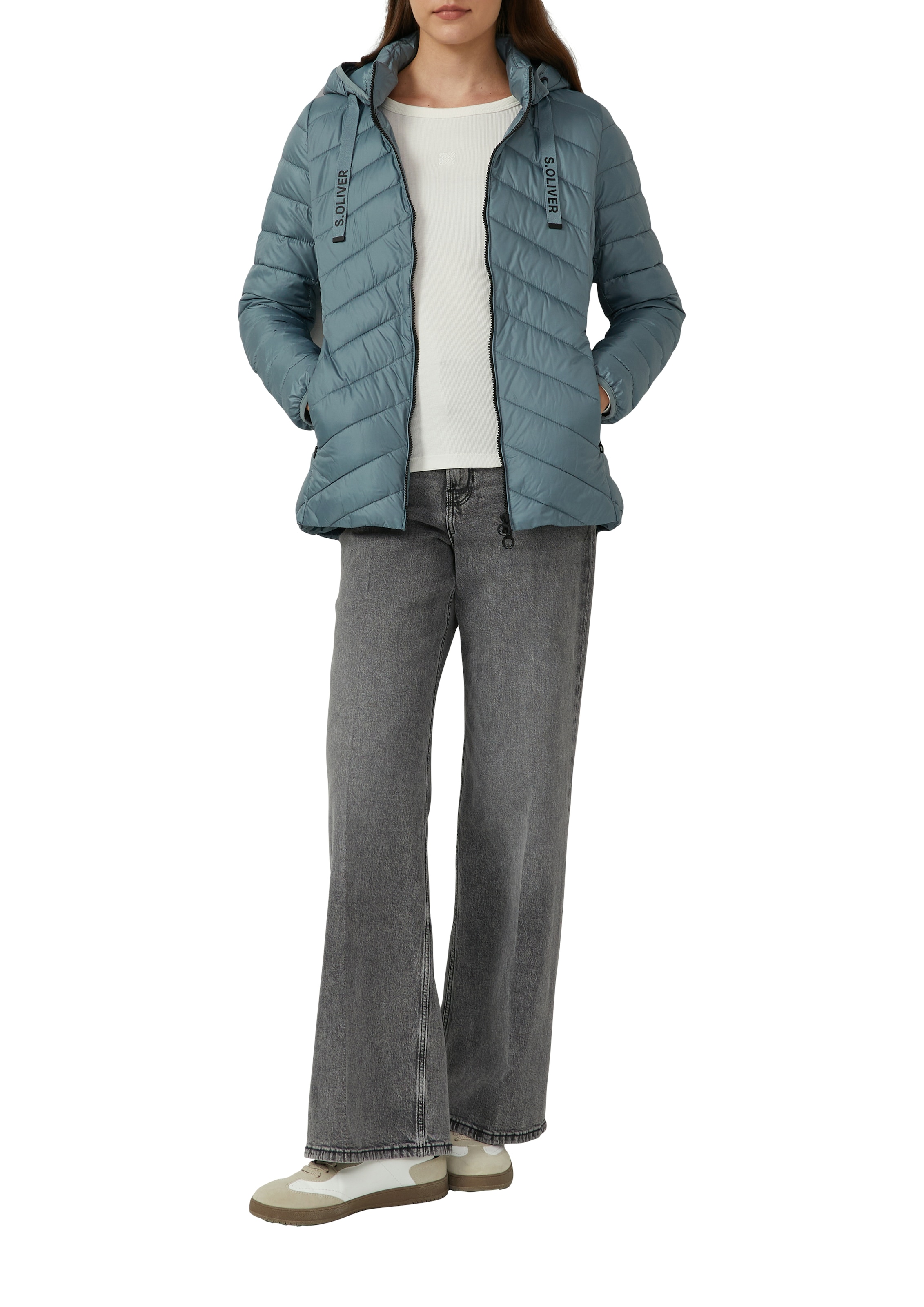 s.Oliver Outdoorjacke, mit Kapuze, mit abnehmbarer Kapuze