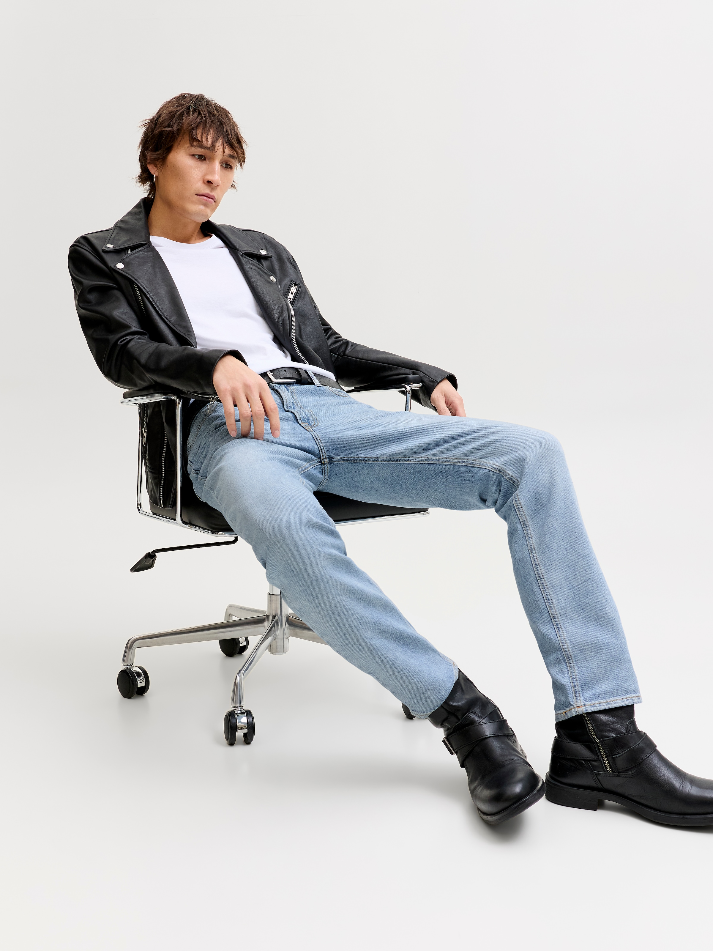 Jack & Jones »JJICLARK im Used-Look, Stretchkomfort und niedrige Leibhöhe« Baumwollmischung, regular fit