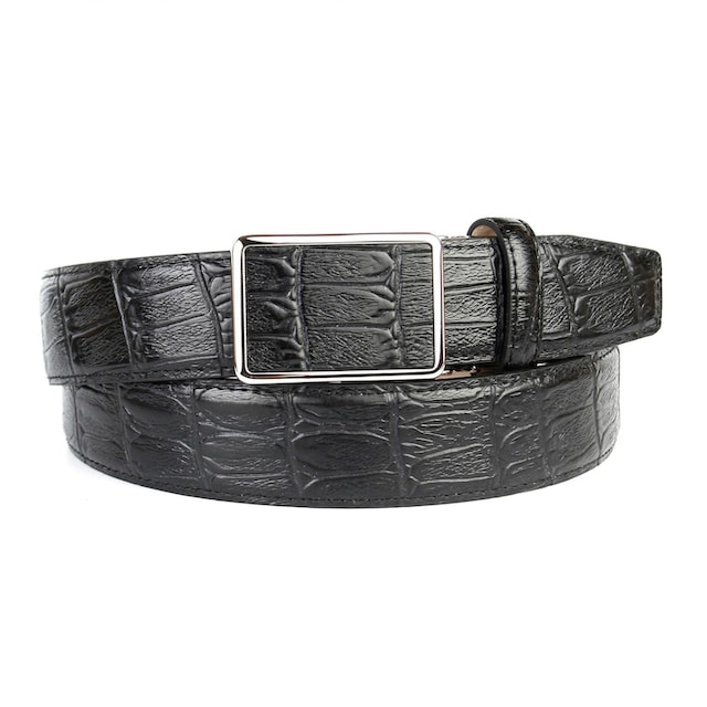Anthoni Crown Ledergürtel, in schwarz mit Krokomuster online bestellen |  BAUR