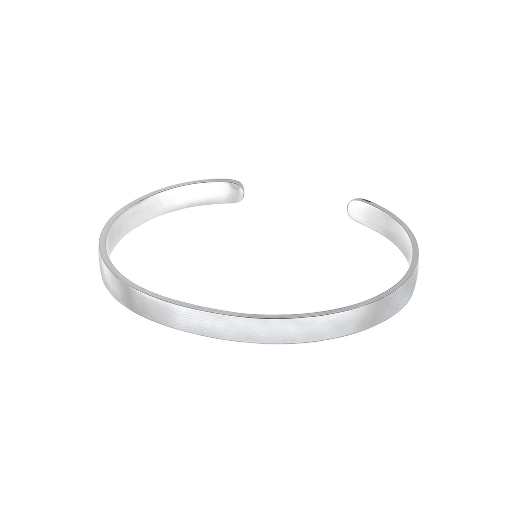 Kuzzoi Armband »Herren Basic Bangle Matt 925 Silber«