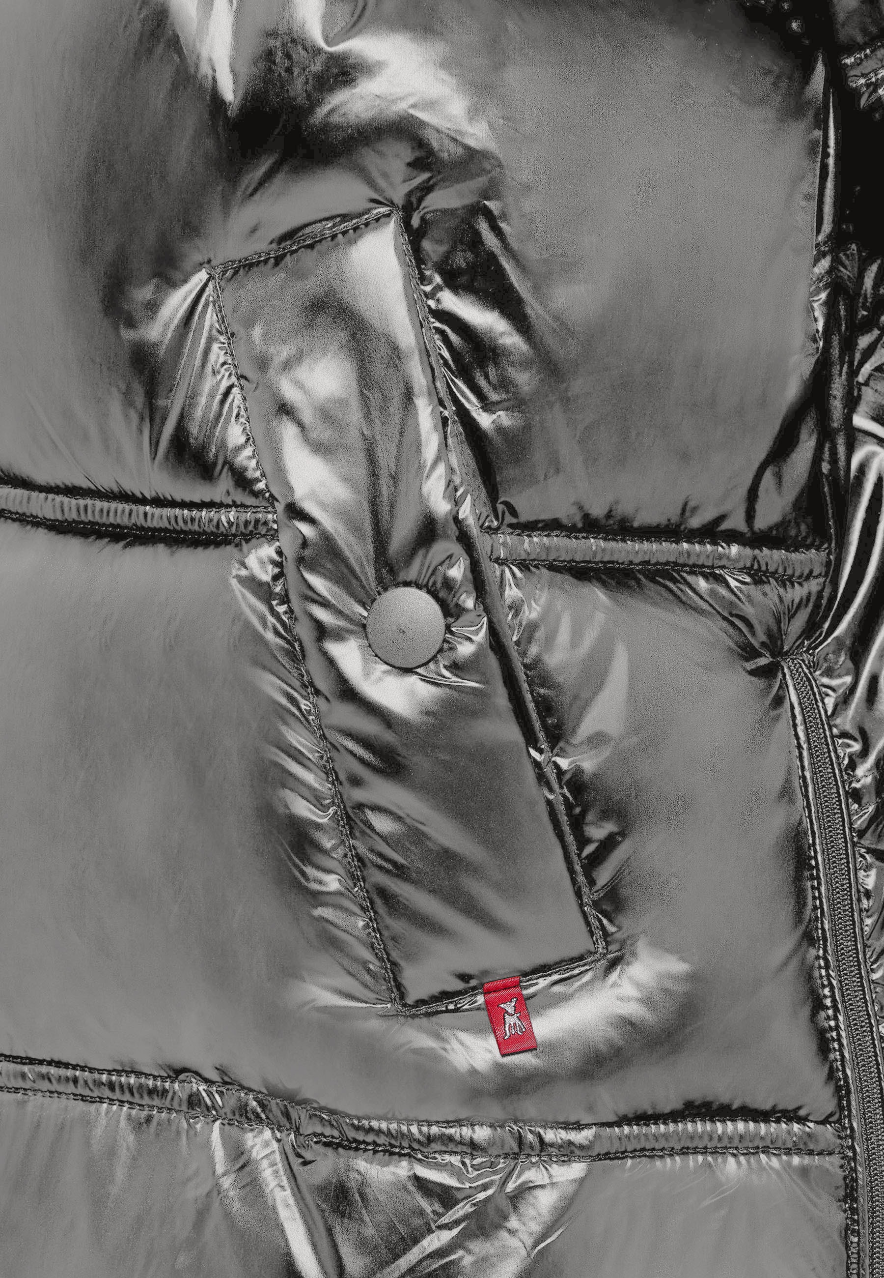 Frieda & Freddies Winterjacke »Frieda & Freddies Pufferjacke im Materialmix mit Kapuze«