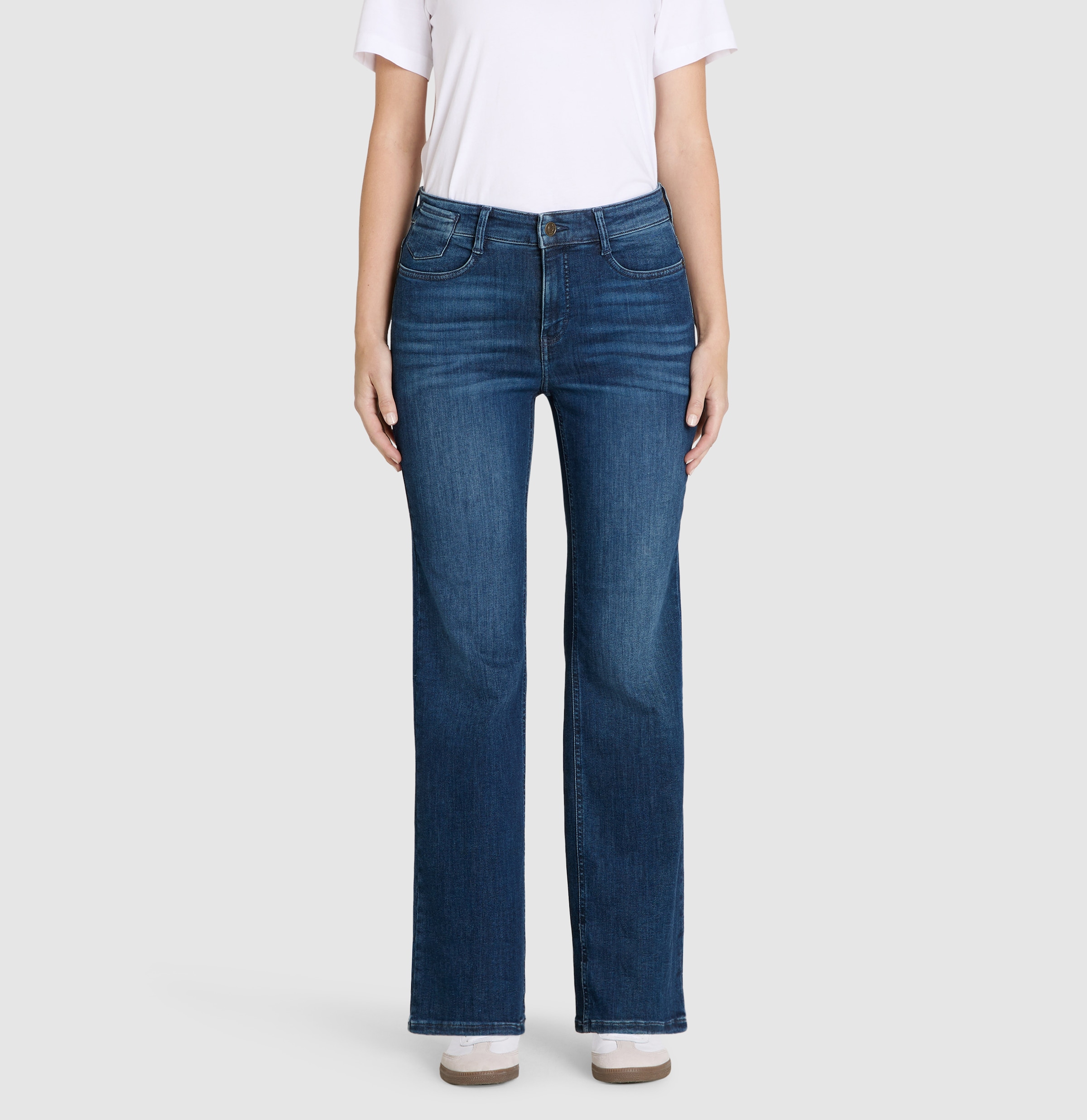 MAC Bootcut-Jeans "LAURA" Figurformende Denim-Qualität