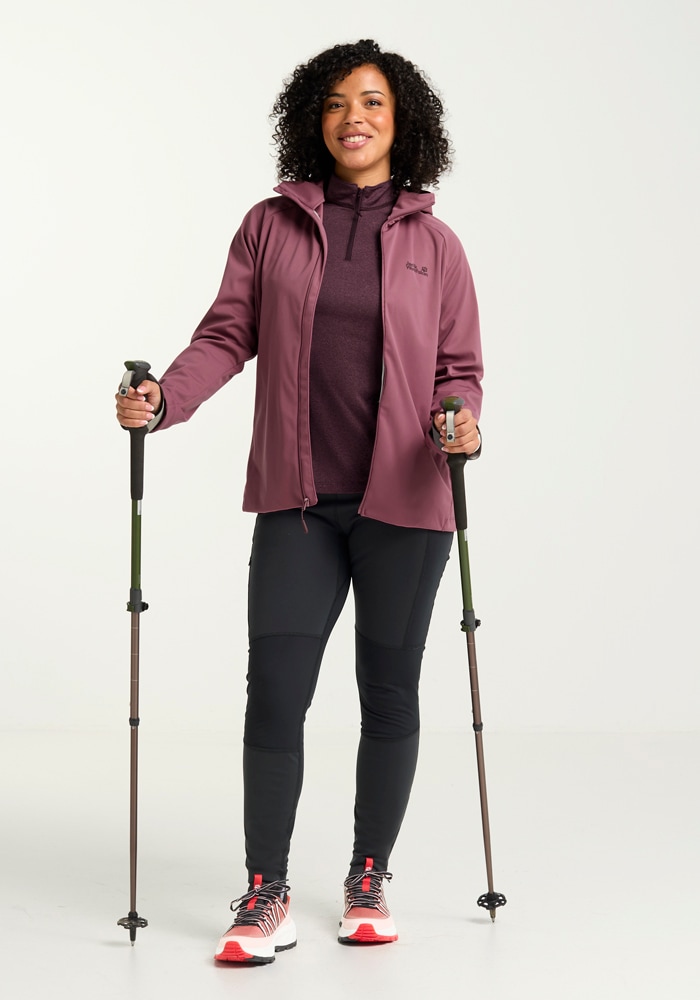 Jack Wolfskin Funktionsjacke »HIKE WITH ME HOODY W«, mit Kapuze