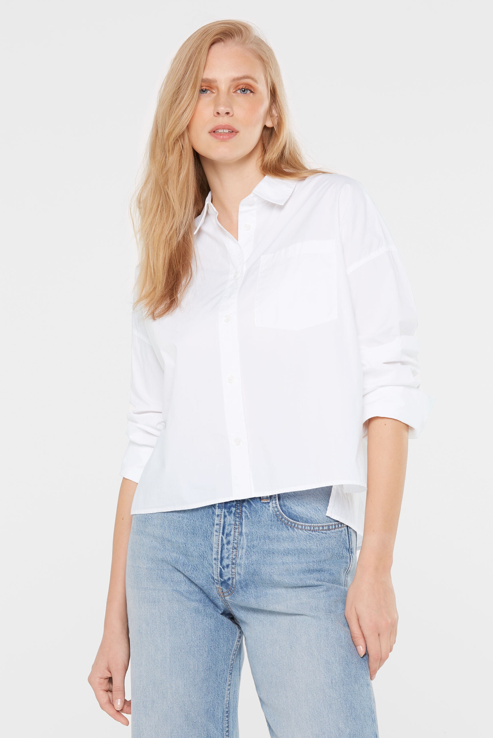 SENSES.THE LABEL Langarmbluse, mit Seitenschlitze