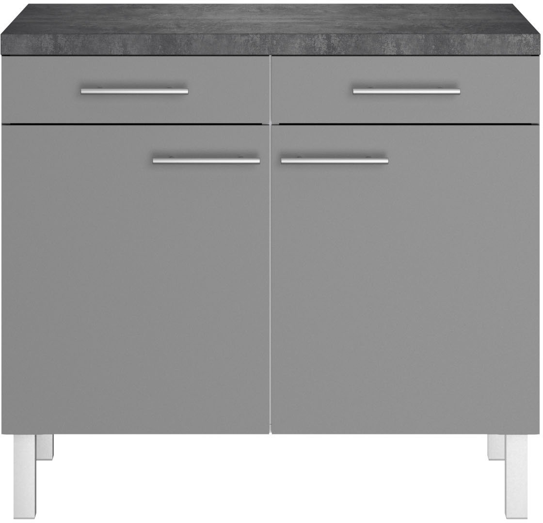 OPTIFIT Unterschrank Breite 100 cm, 2 Türen, 2 Schubkästen