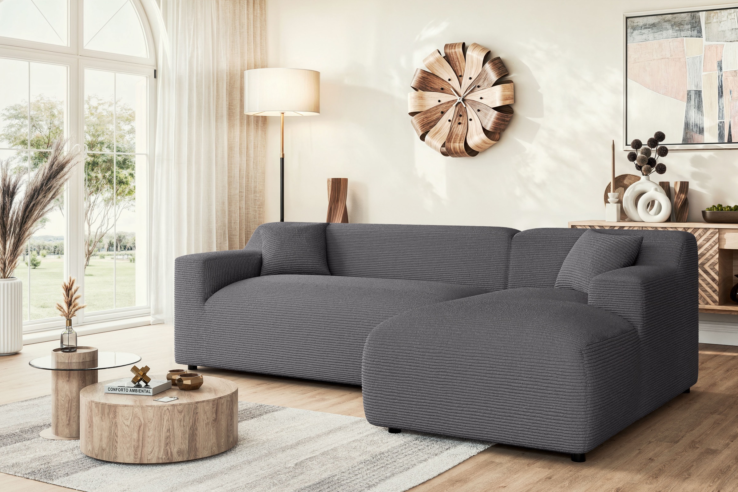 Home affaire Ecksofa "LILLIANA Designsofa, L-Form mit Recamiere rechts/link günstig online kaufen