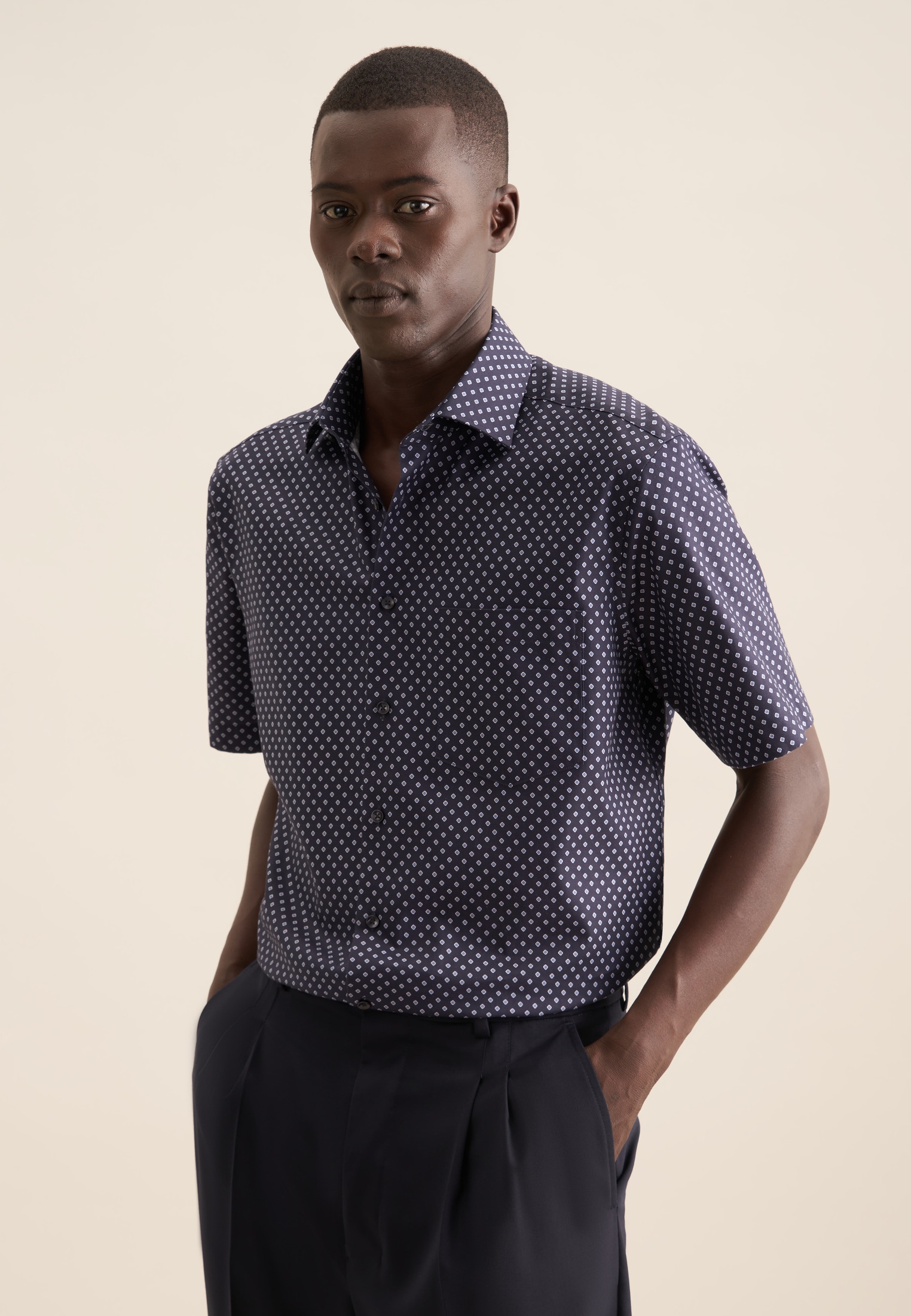 seidensticker Businesshemd "Regular" Regular 1/2 Kentkragen Druck günstig online kaufen