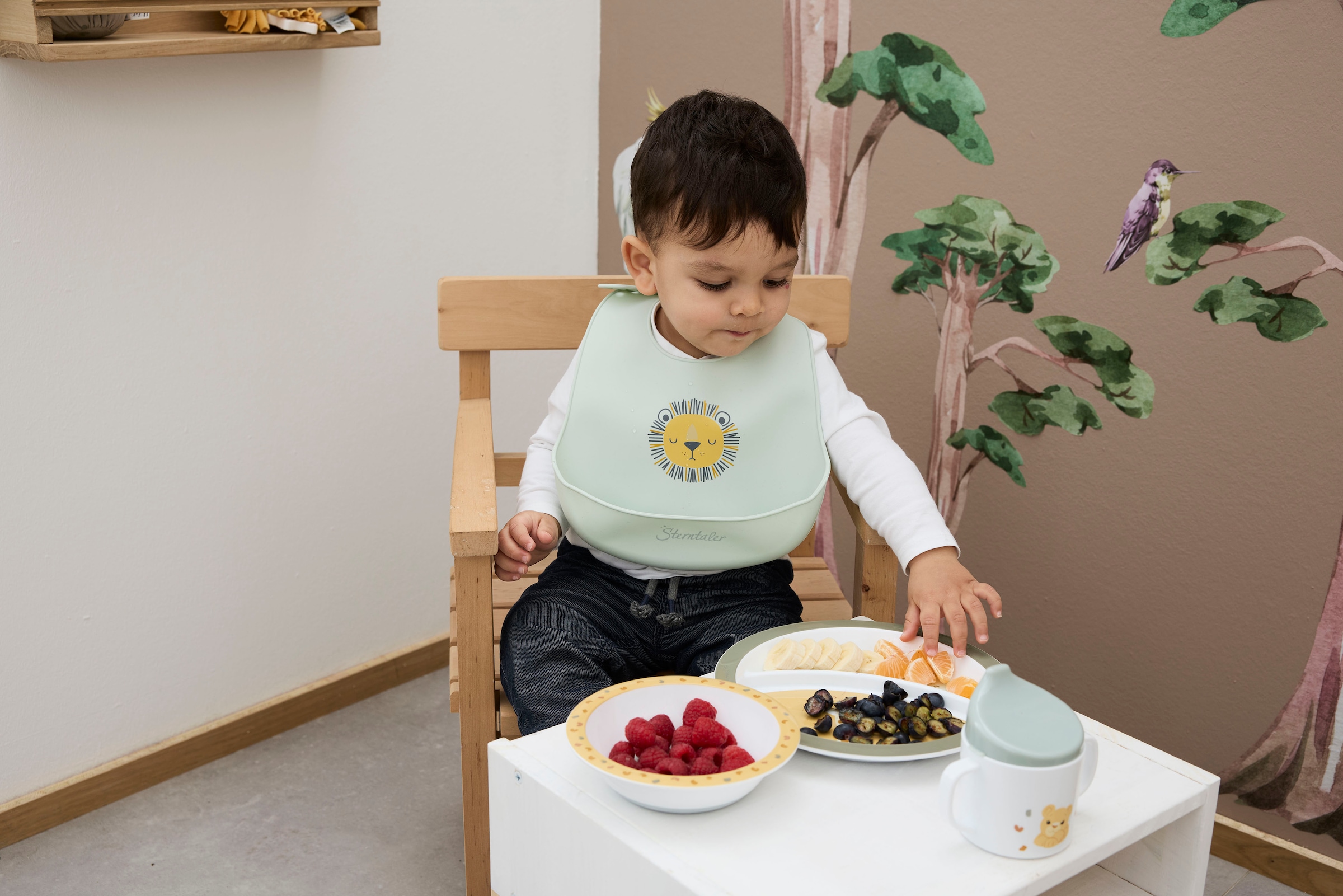 Sterntaler® Kindergeschirr-Set »Safari, rund«, (5 tlg.)