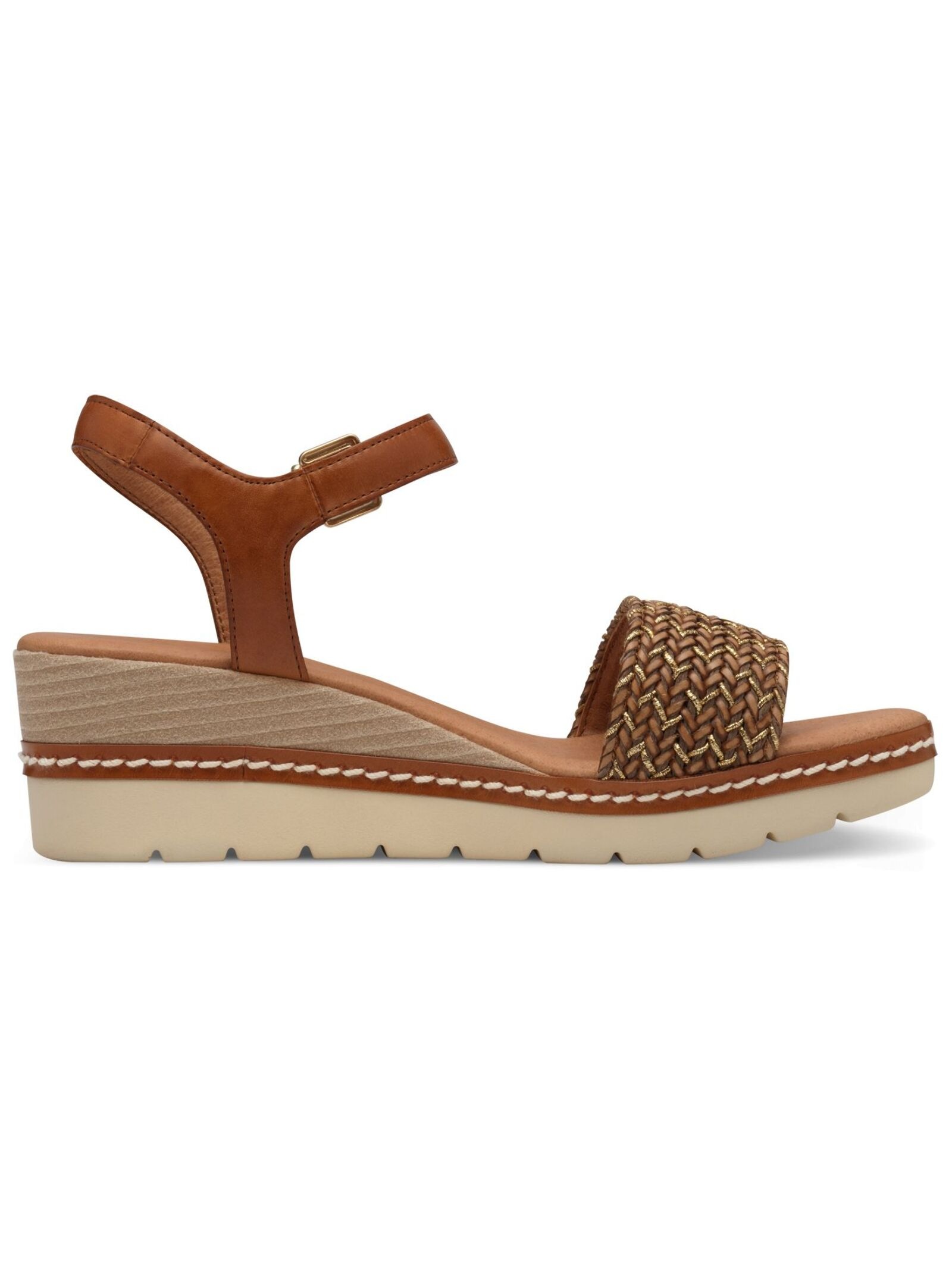MARCO TOZZI Keilsandalette »Marco Tozzi Sandalen Leder/Textil«