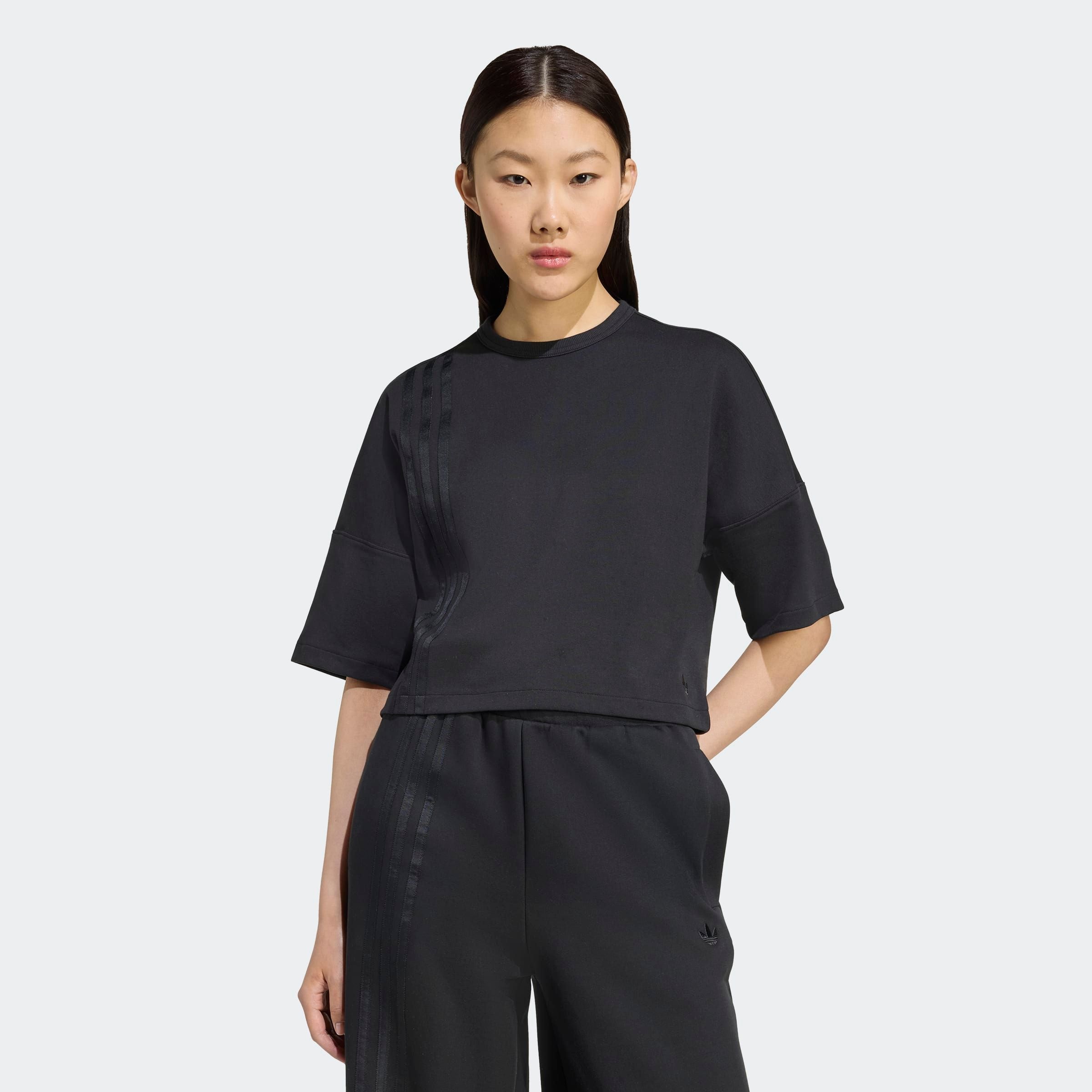 adidas Originals T-Shirt "OFF PLACED 3-STRIPES" sportlicher Schnitt, lockere Passform, versetzte 3-Streifen