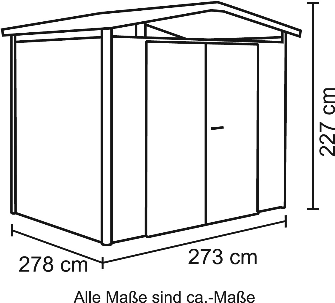 Biohort Gerätehaus »Panorama P4 DT«, Metall
