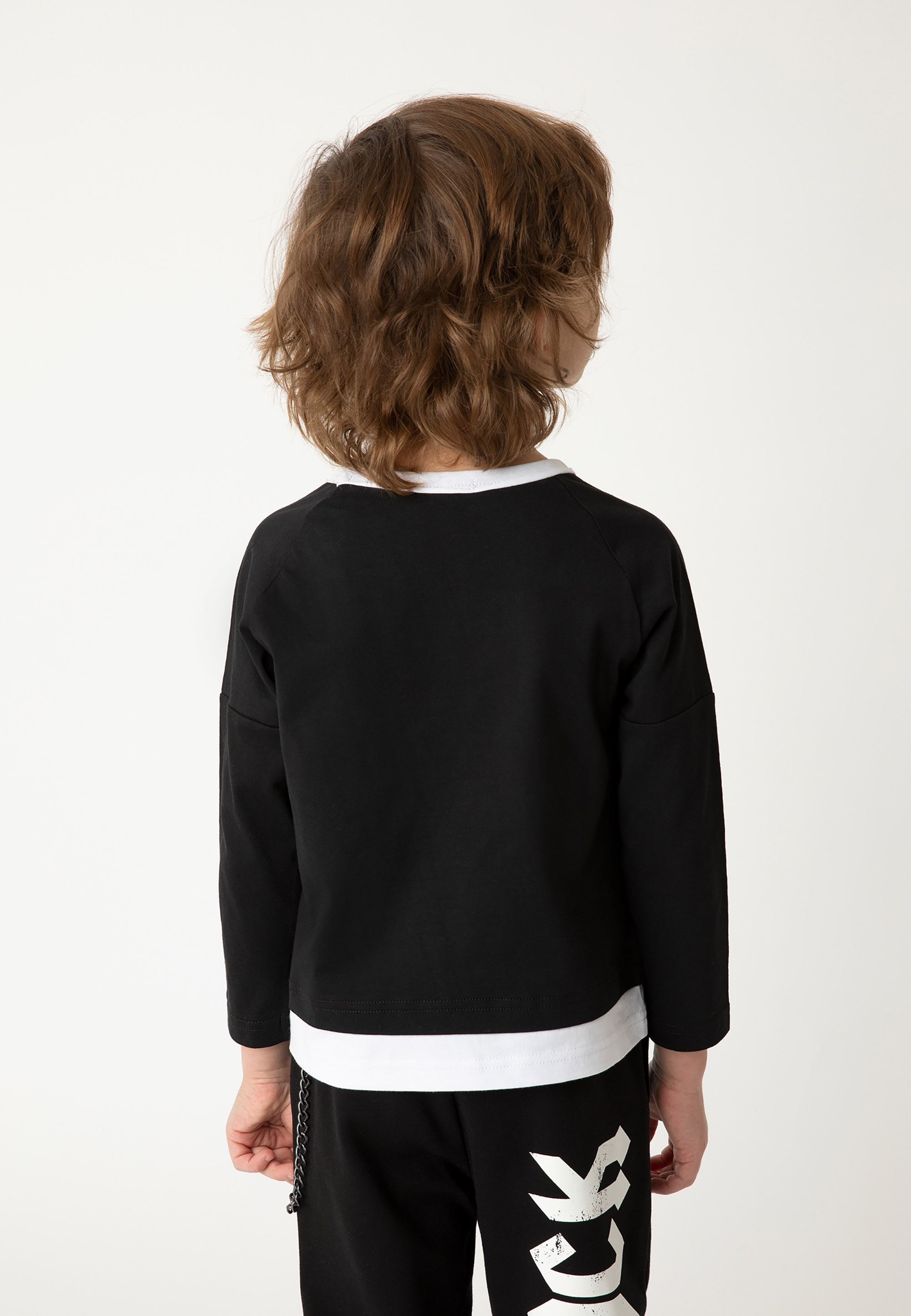 Langarmshirt, online stylischem mit Kontrast-Print BAUR bestellen Gulliver |