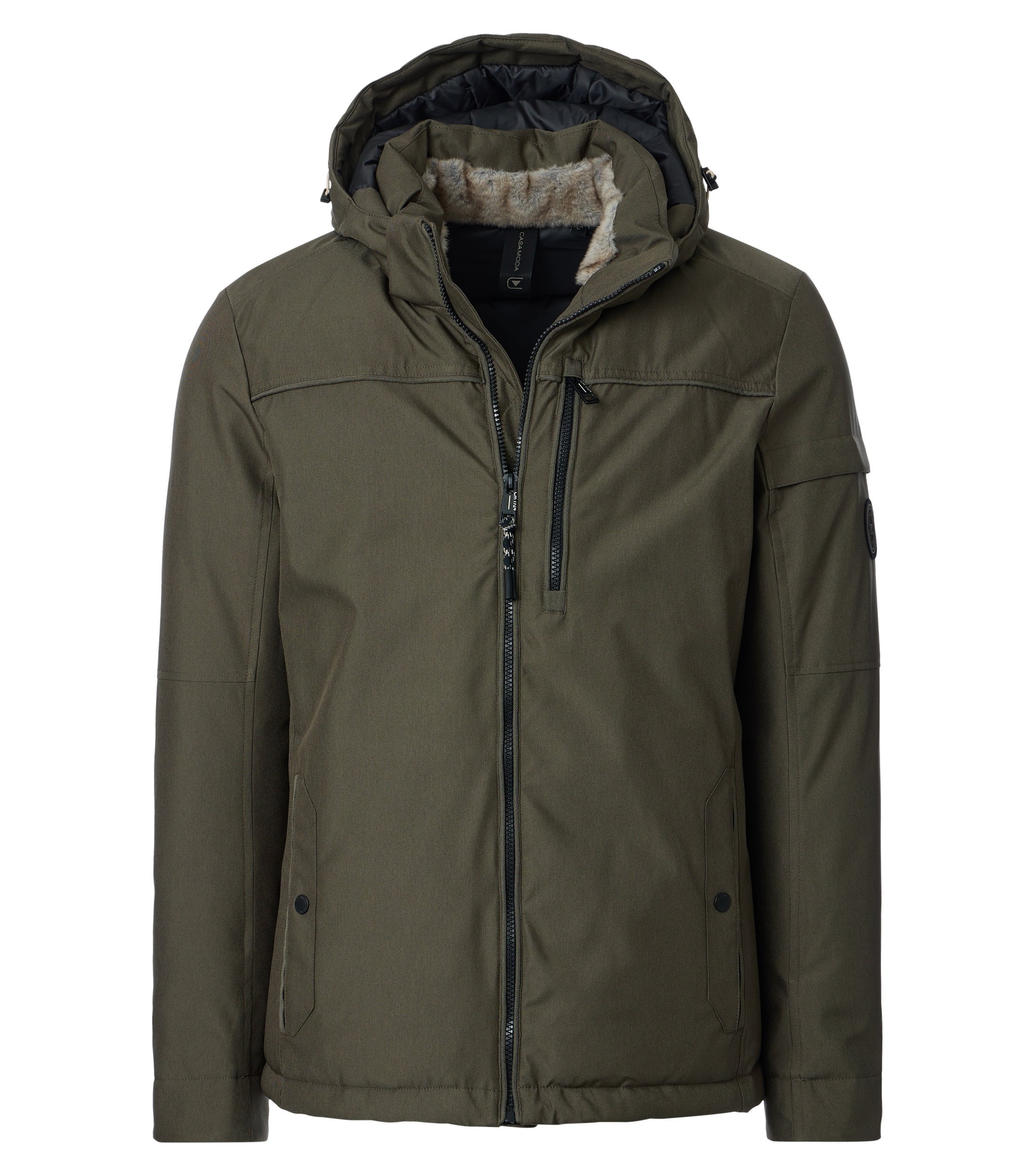 CASAMODA Winterjacke mit Kapuze mit Kapuze und Reißverschluss