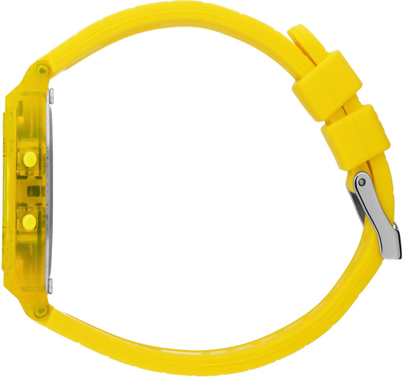 ice-watch Chronograph »ICE digit retro - Clear - Small«, Armbanduhr, Quarzuhr, Damenuhr, Silikonarmband, Datum, digital