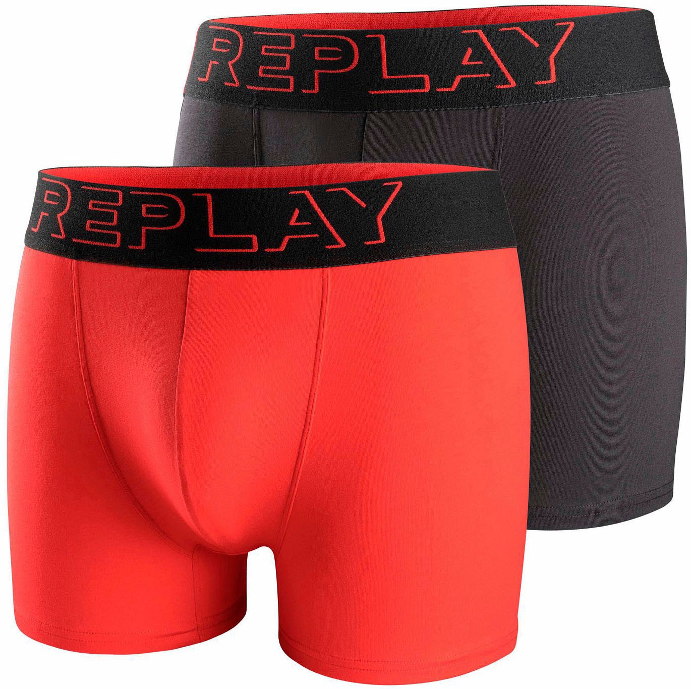 Replay Boxershorts "BOXER Style 2 T/C Cuff 3D logo 2pcs Box", 2erer Packung günstig online kaufen