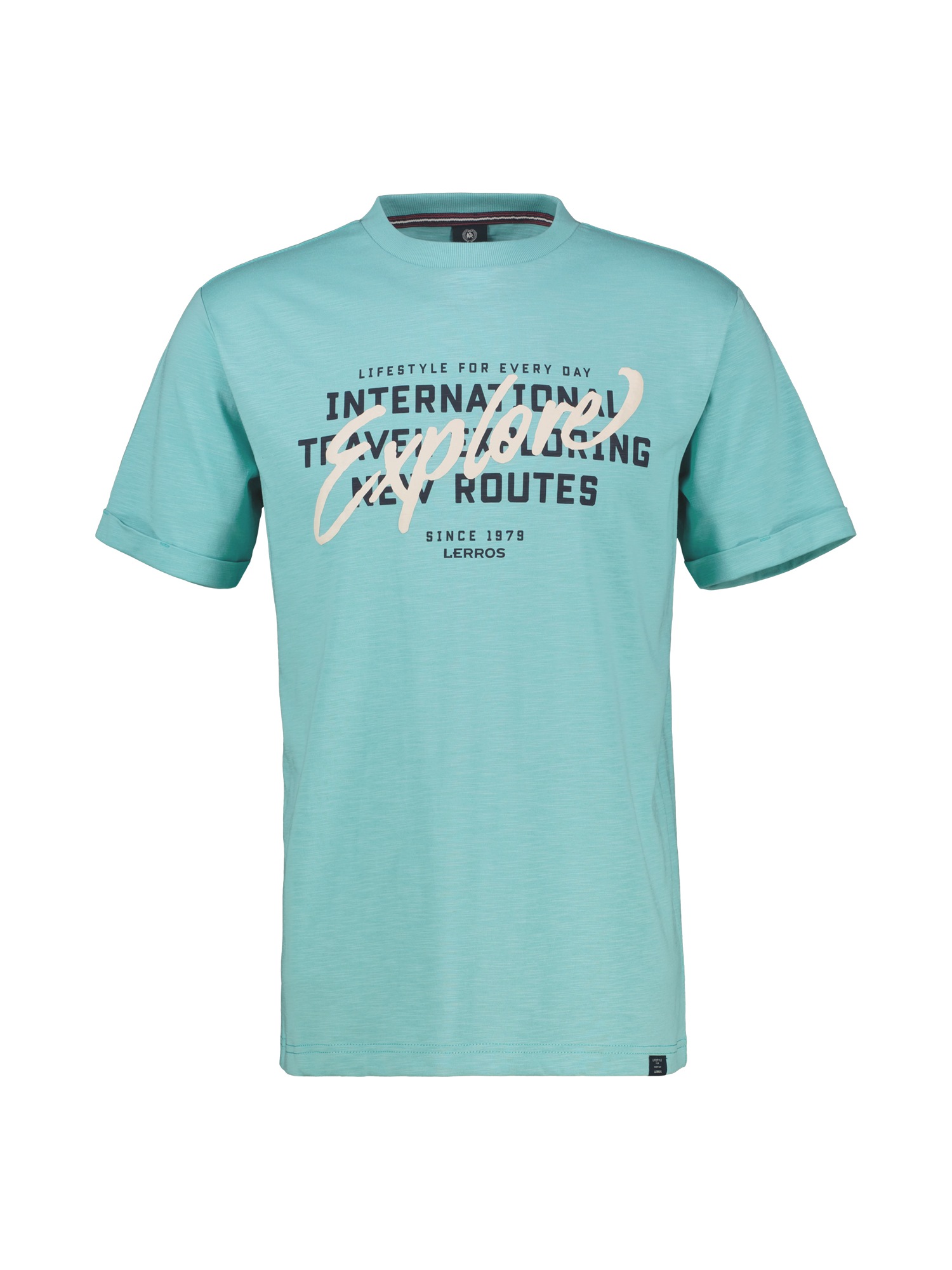 LERROS T-Shirt "LERROS T-Shirt mit Brustprint in Übergrößen" günstig online kaufen