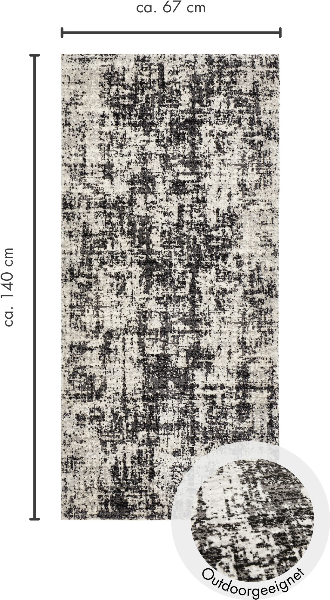 Thumbnail - Andiamo Teppich "Colore" rechteckig 6 mm Höhe verschieden Designs, In- und Outdoor geeignet, Wohnzimmer