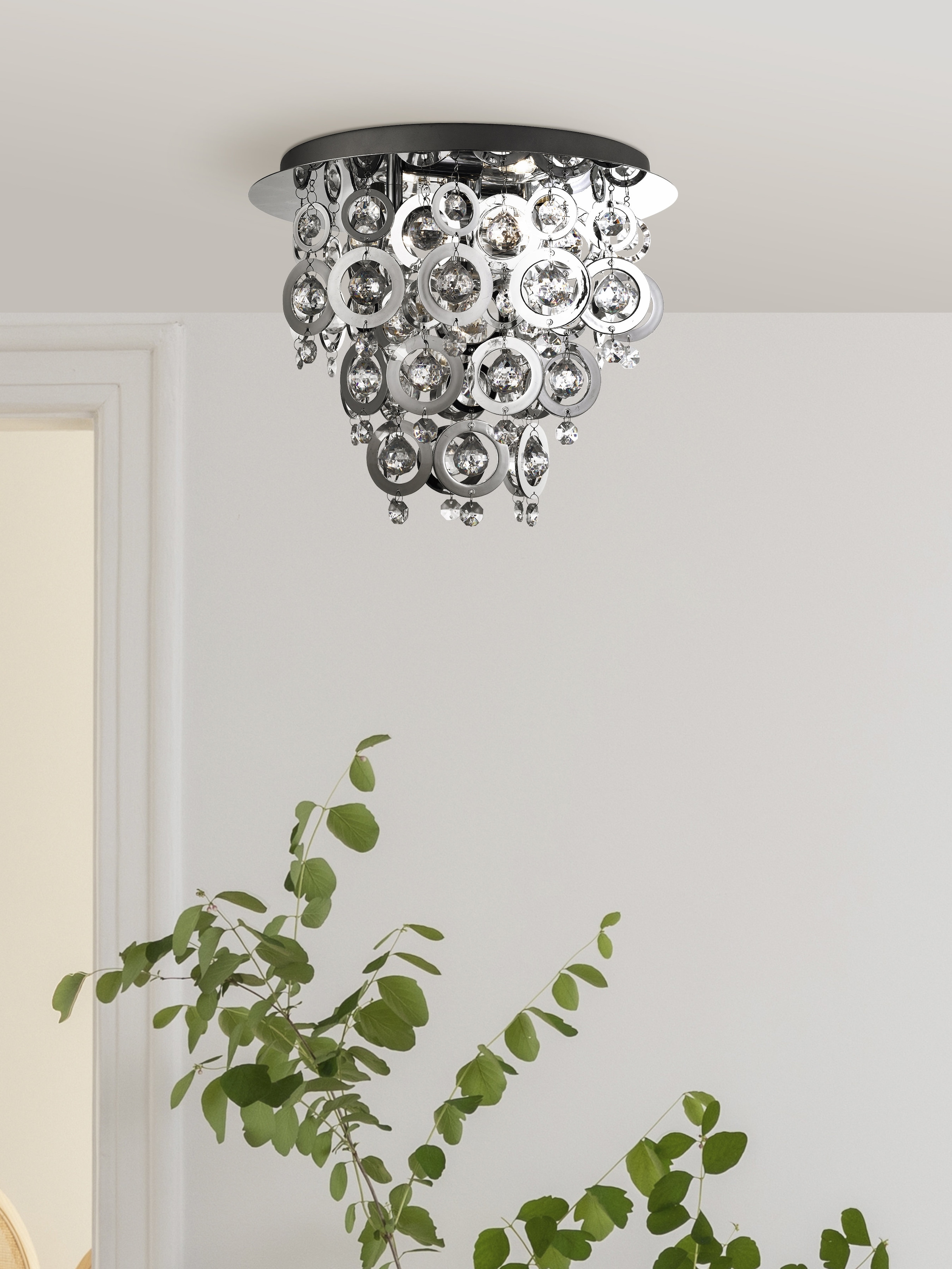 Searchlight Deckenleuchte »Polaris 3Lt Deckenleuchte - Chrommetall & Acryl« E14 1 Stk.