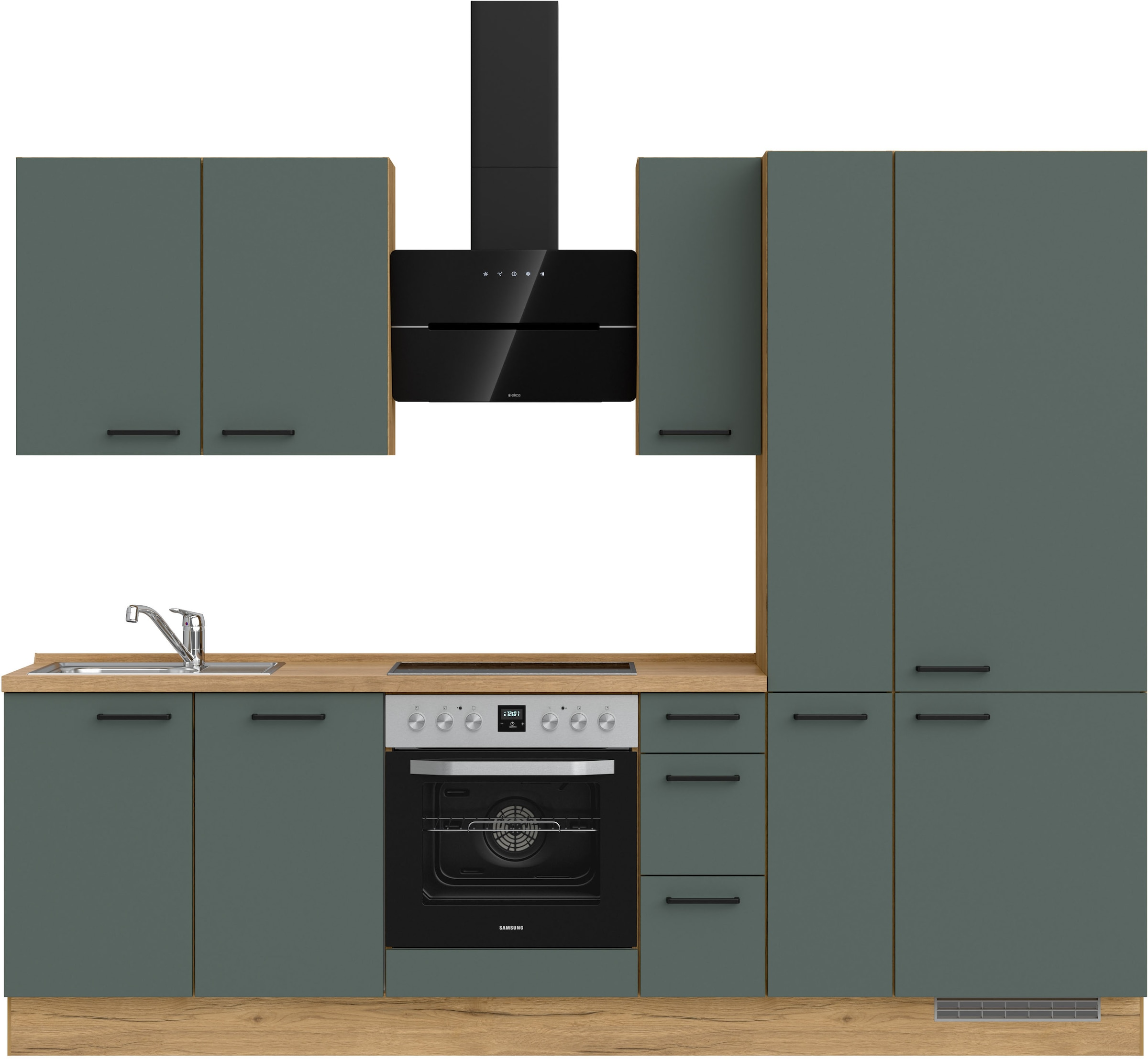 nobilia ""Easytouch II", NEU: individuell anpassbar mit gratis Profi-Beratung" vormontiert, Breite 270 cm, Ausrichtung wählbar, wahlw. mit E-Geräten