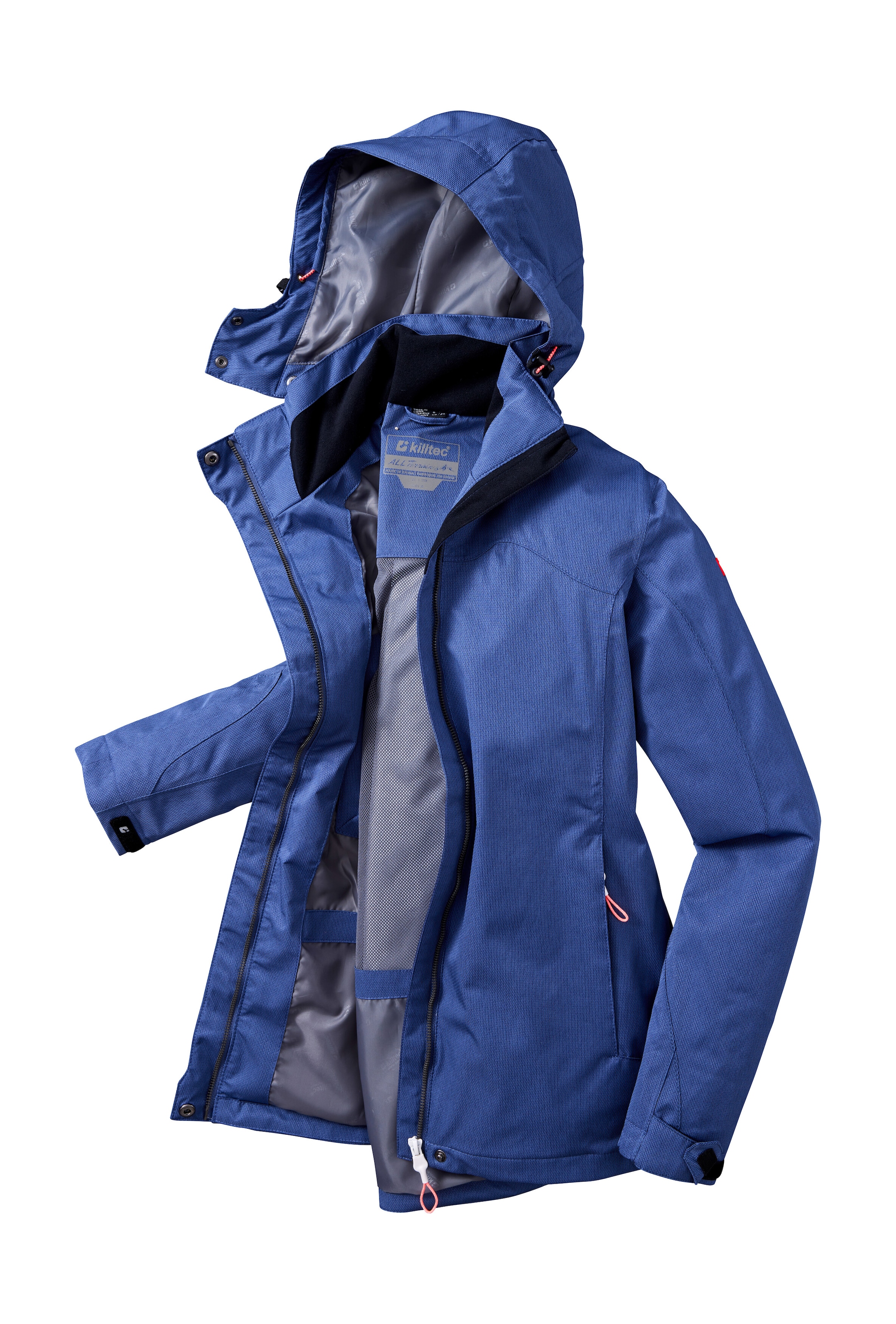 Killtec Outdoorjacke »KOS 133 WMN JCKT«, Wasser- und winddichte Damenjacke mit abnehmbarer Kapuze, PFAS-frei