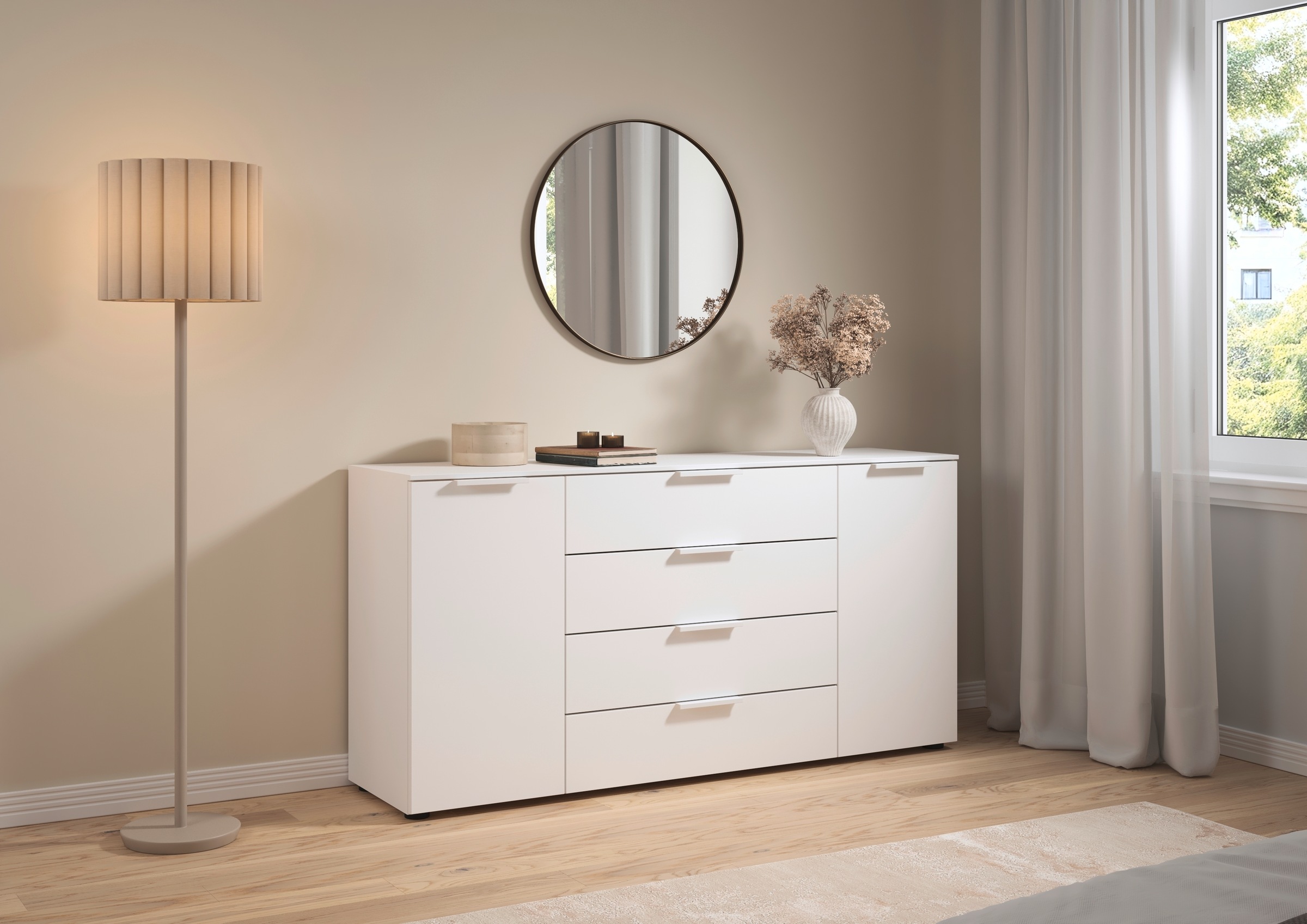 LeGer Home by Lena Gercke Kommode "Serina", mit 4 Schubkästen und 2 Türen s günstig online kaufen