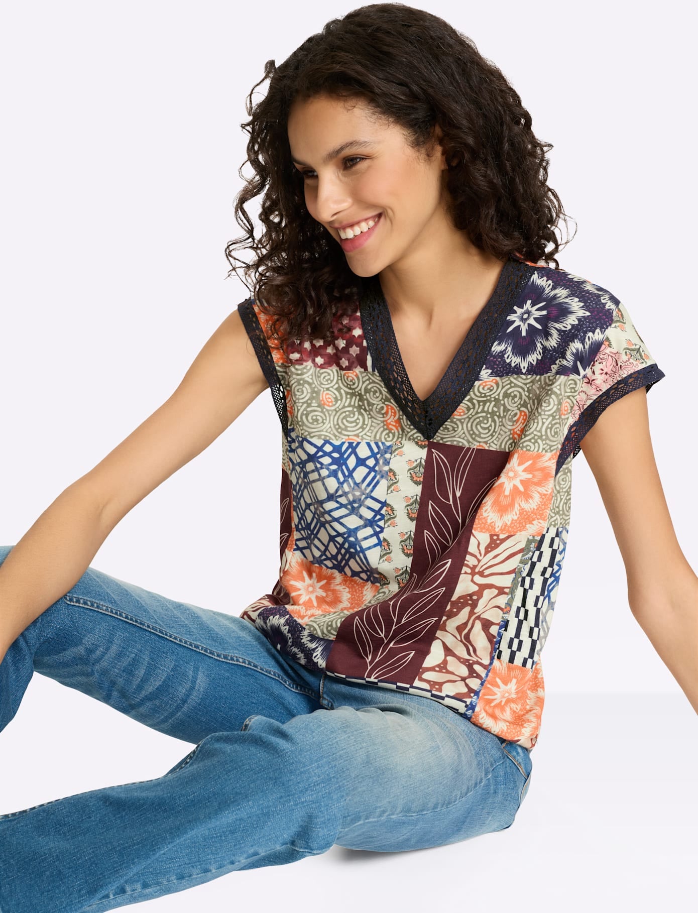 heine Kurzarmshirt »Druck-Shirt« 1 tlg.