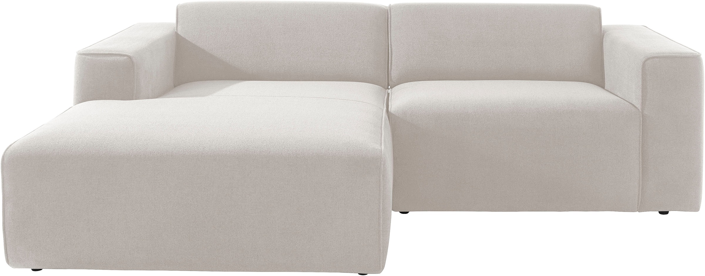 andas Ecksofa "Noord mit Kedernaht, Breite 234 cm", Cord, Struktur, Webstof günstig online kaufen