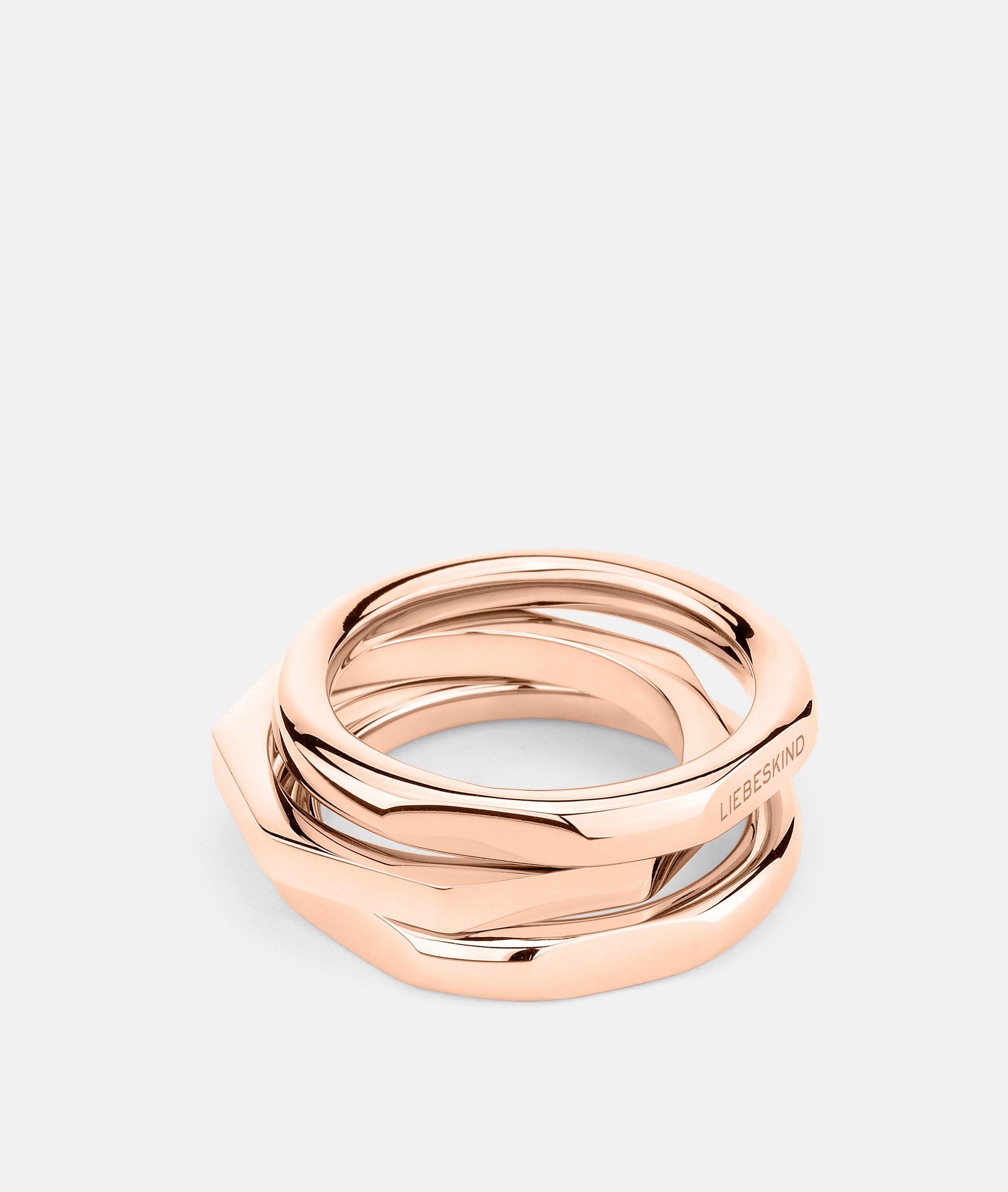 Liebeskind Berlin Ring-Set »Schmuck Geschenk Edelstahl Ring Urban Chic«, (Set, 3 tlg.)