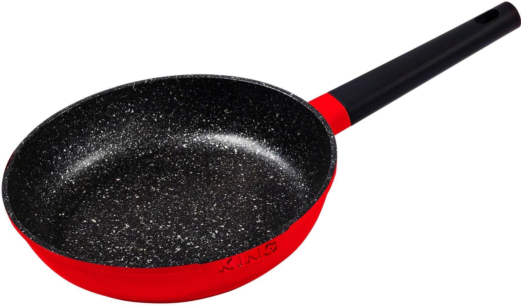 KING Bratpfanne "Shine Red" Aluminiumguss 1 Stk. tlg. Induktion günstig online kaufen