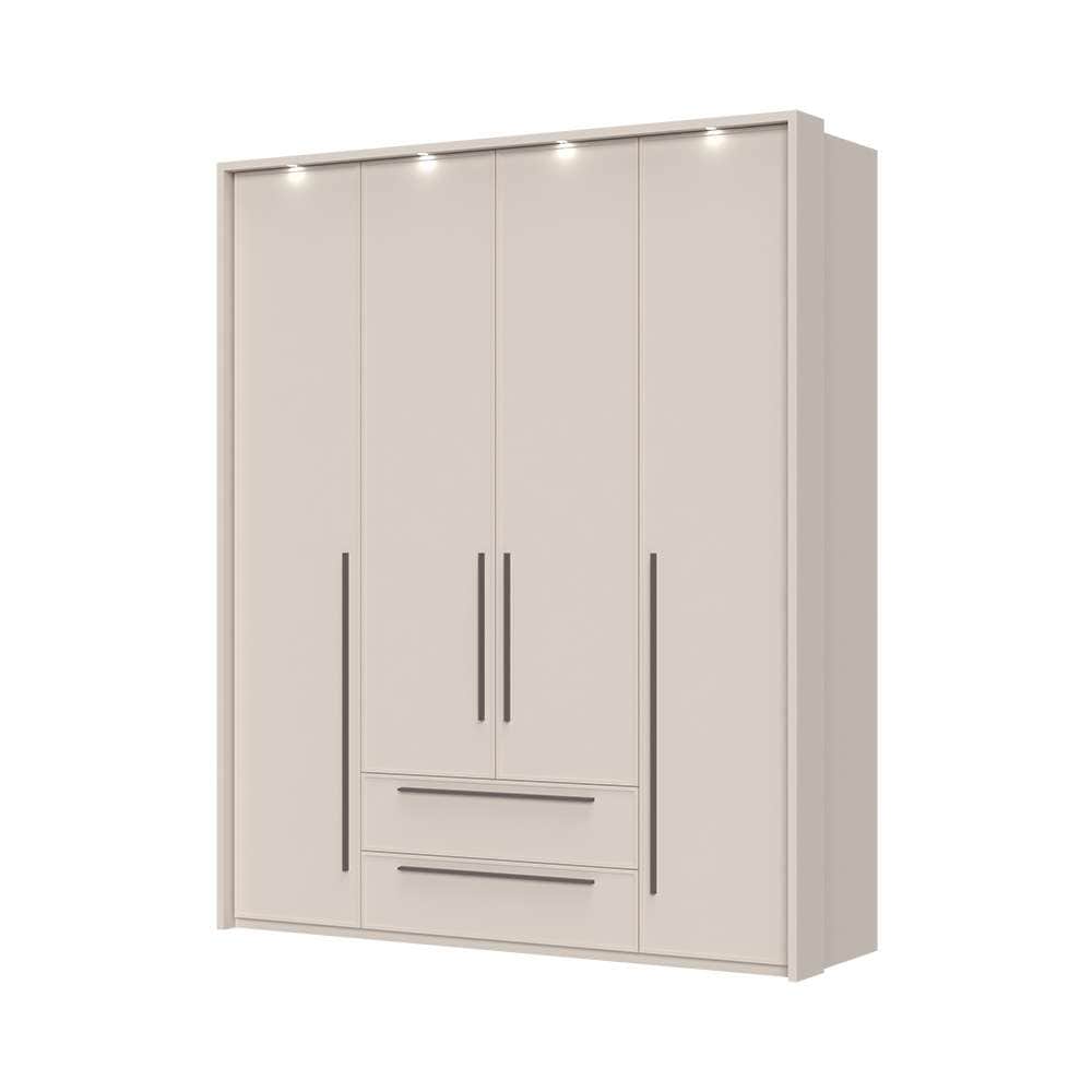 OTTO home Drehtürenschrank "Opera mit oder ohne Kranz inkl. LED-Bel.,B92,137,182 oder 227 cm" UV lackiert, Soft Close Funktion, Höhenverstellbare Füße