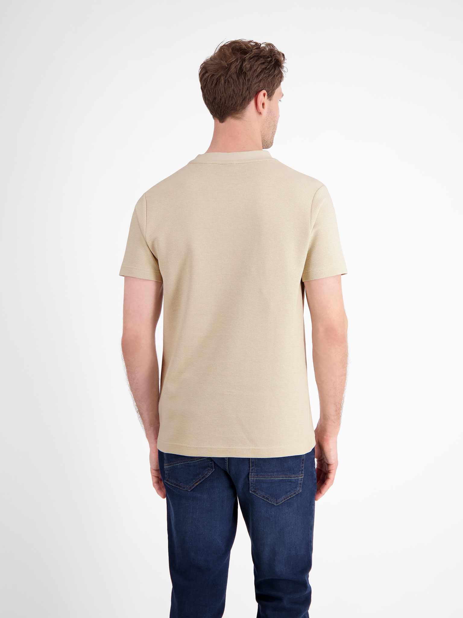 LERROS T-Shirt in Waffel-Piqué und mit Logo-Badge günstig online kaufen