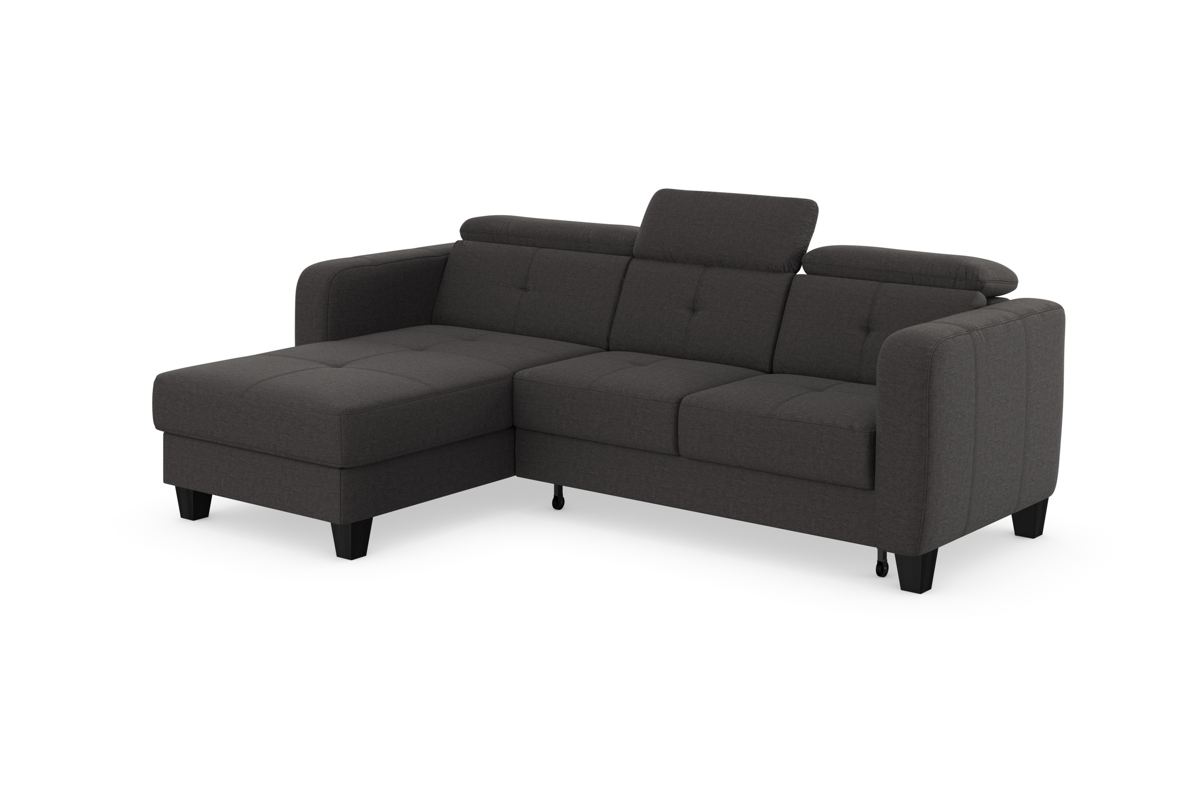 sit&more Ecksofa »Belluci L-Form«, inklusive Federkern, wahlweise mit Bettfunktion und Bettkasten