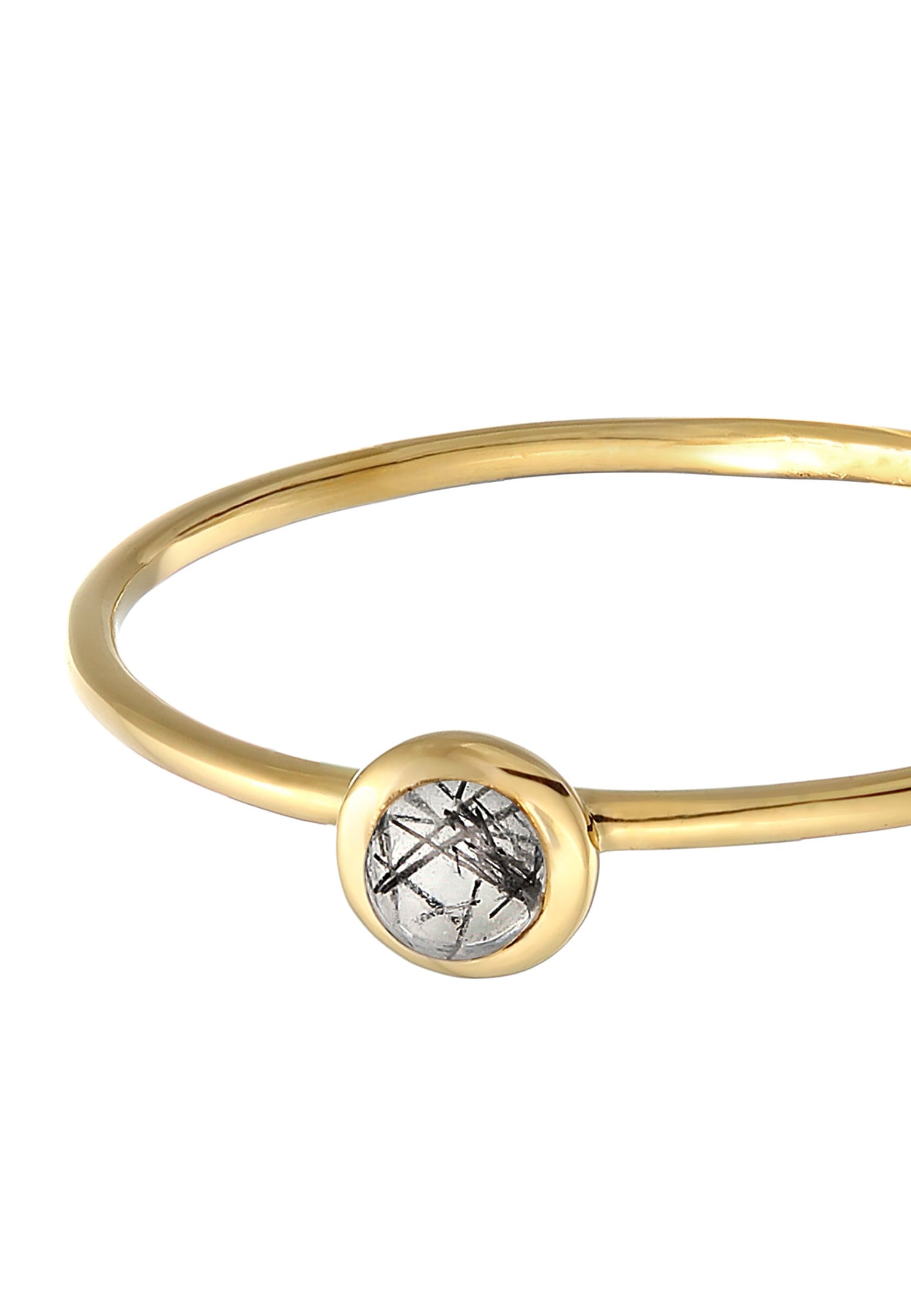 Elli Premium Fingerring »Solitär Mondstein Edelstein 375 Gelbgold«