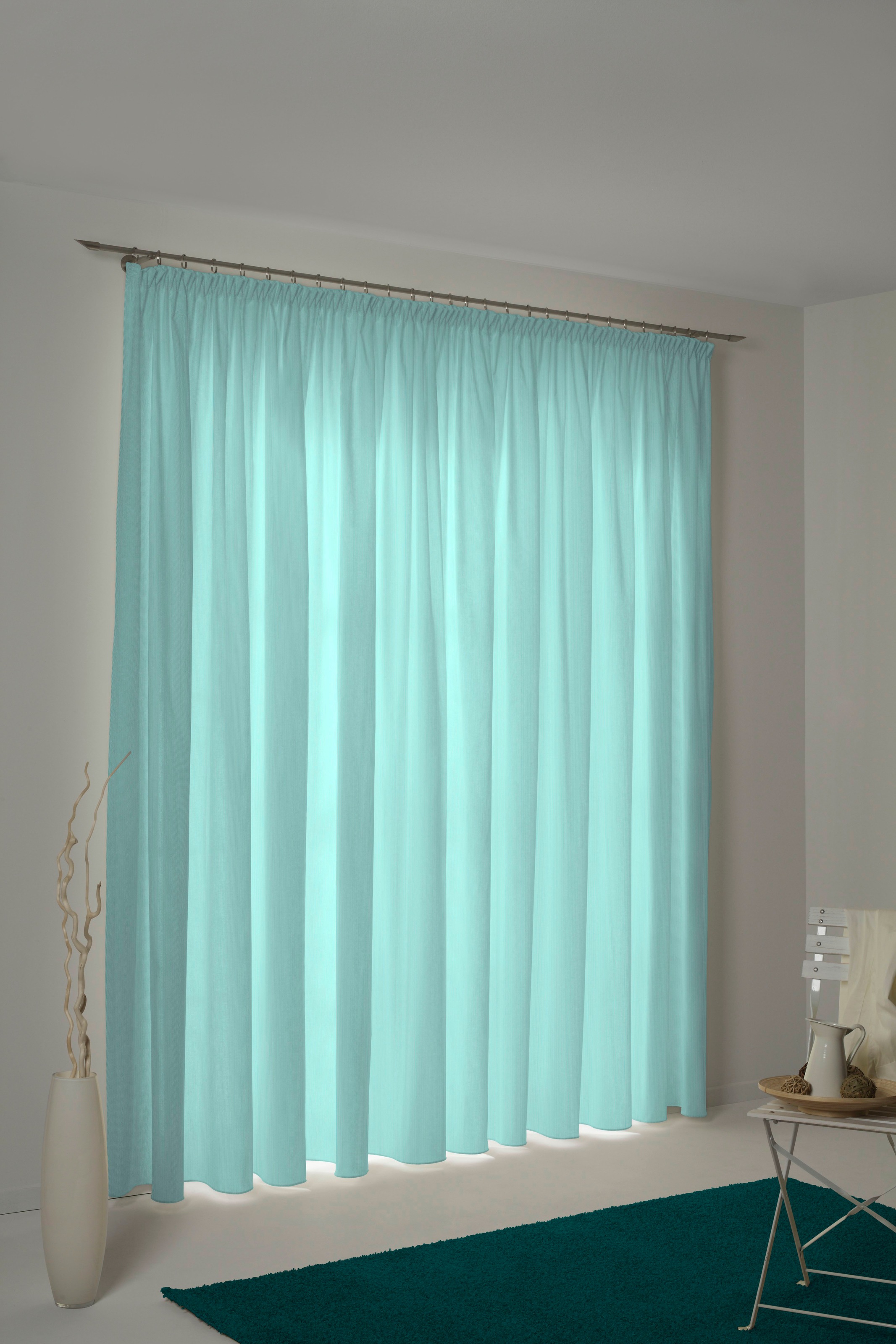 Adam Vorhang "Uni Collection" Kräuselband 1 Stk. tlg. aus 100% Bio-Baumwoll günstig online kaufen