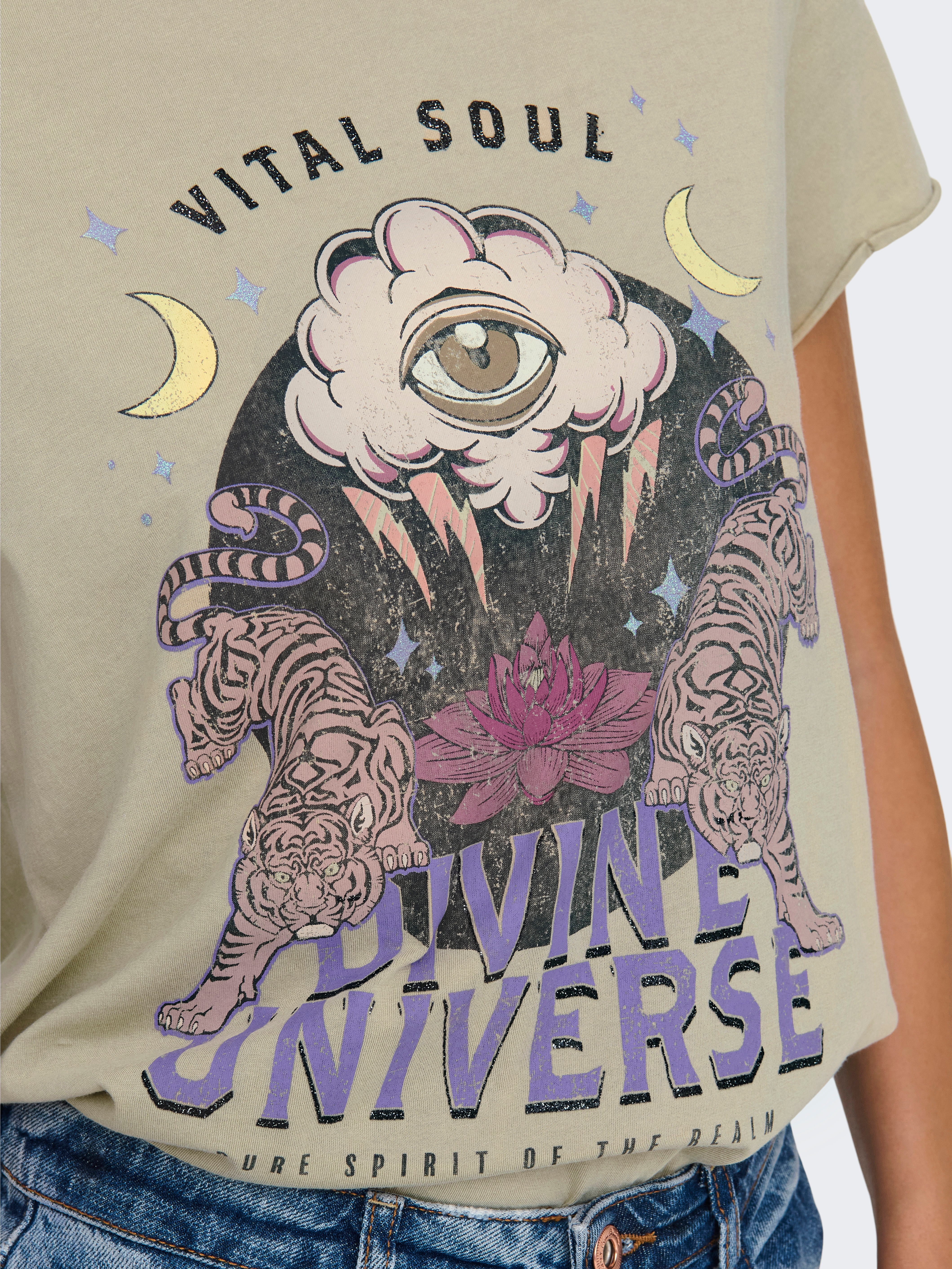 Thumbnail - ONLY Kurzarmshirt "ONLLUCY LIFE S/S EYE TOP BOX JRS"
