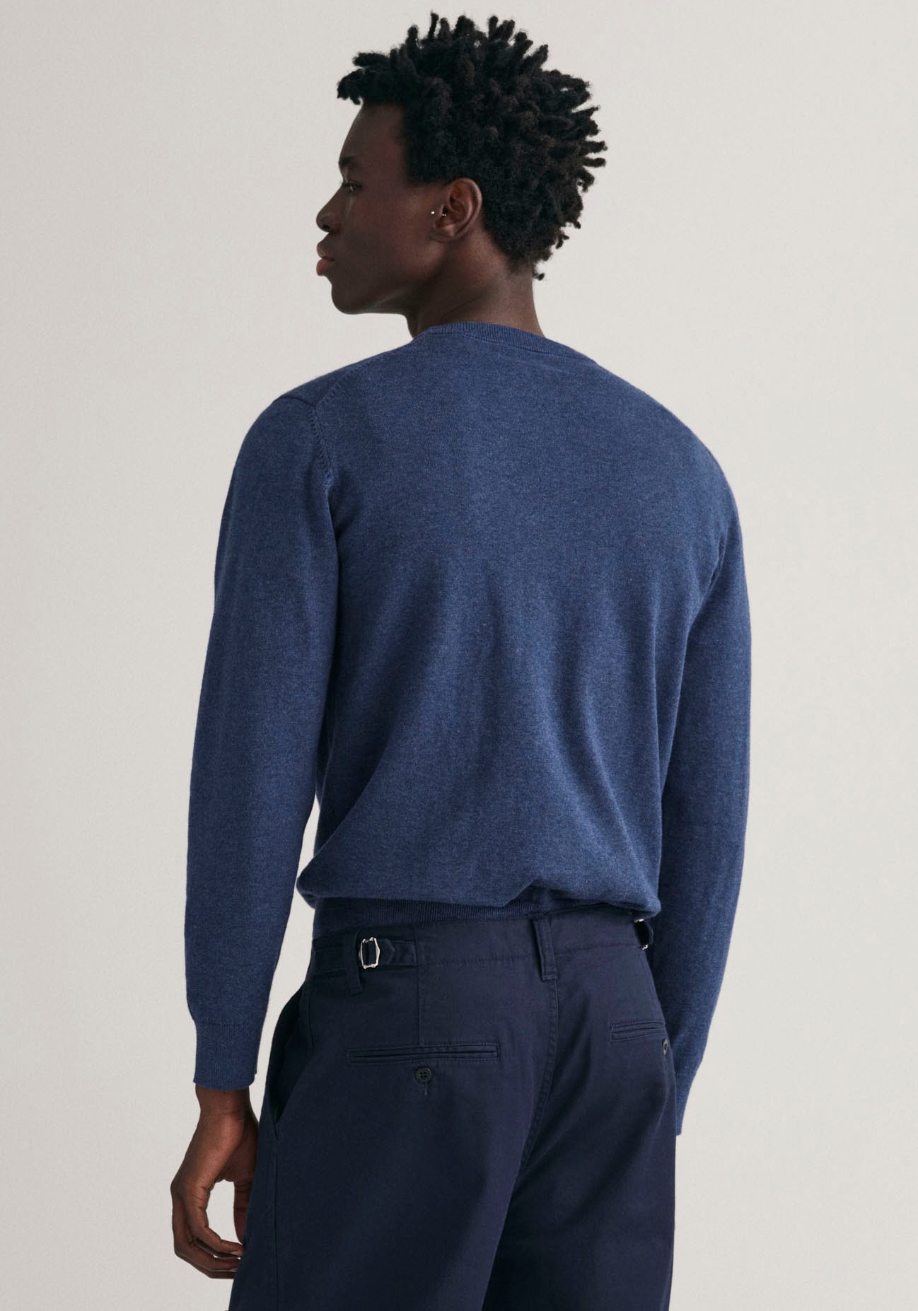 Gant Rundhalspullover »CLASSIC COTTON C-NECK«, Premium Strickpullver aus weicher 100% Baumwolle, Übergangspullover