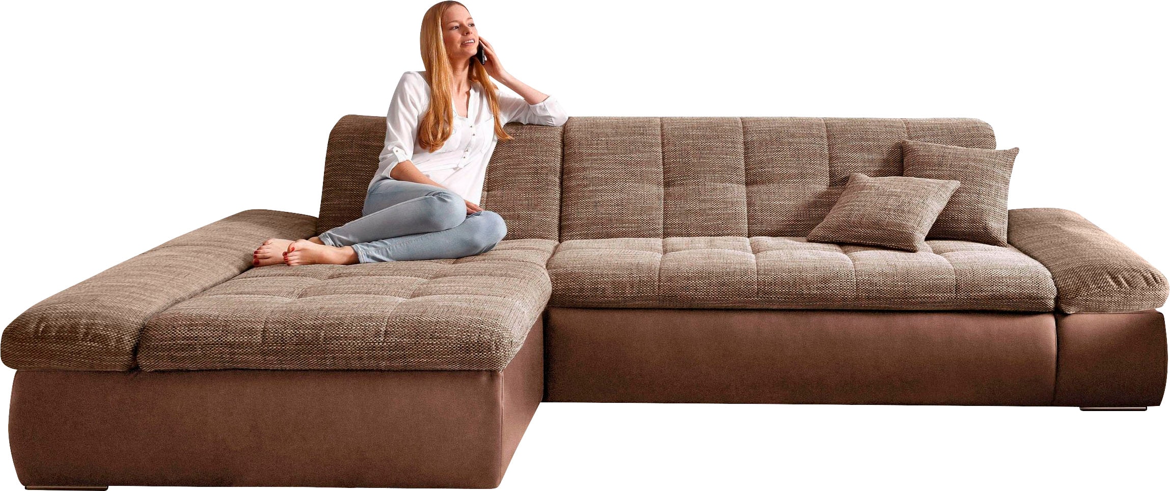 DOMO collection Ecksofa "Moric, L-Form, XXL-Sofa - Breite 300cm", wahlweise günstig online kaufen