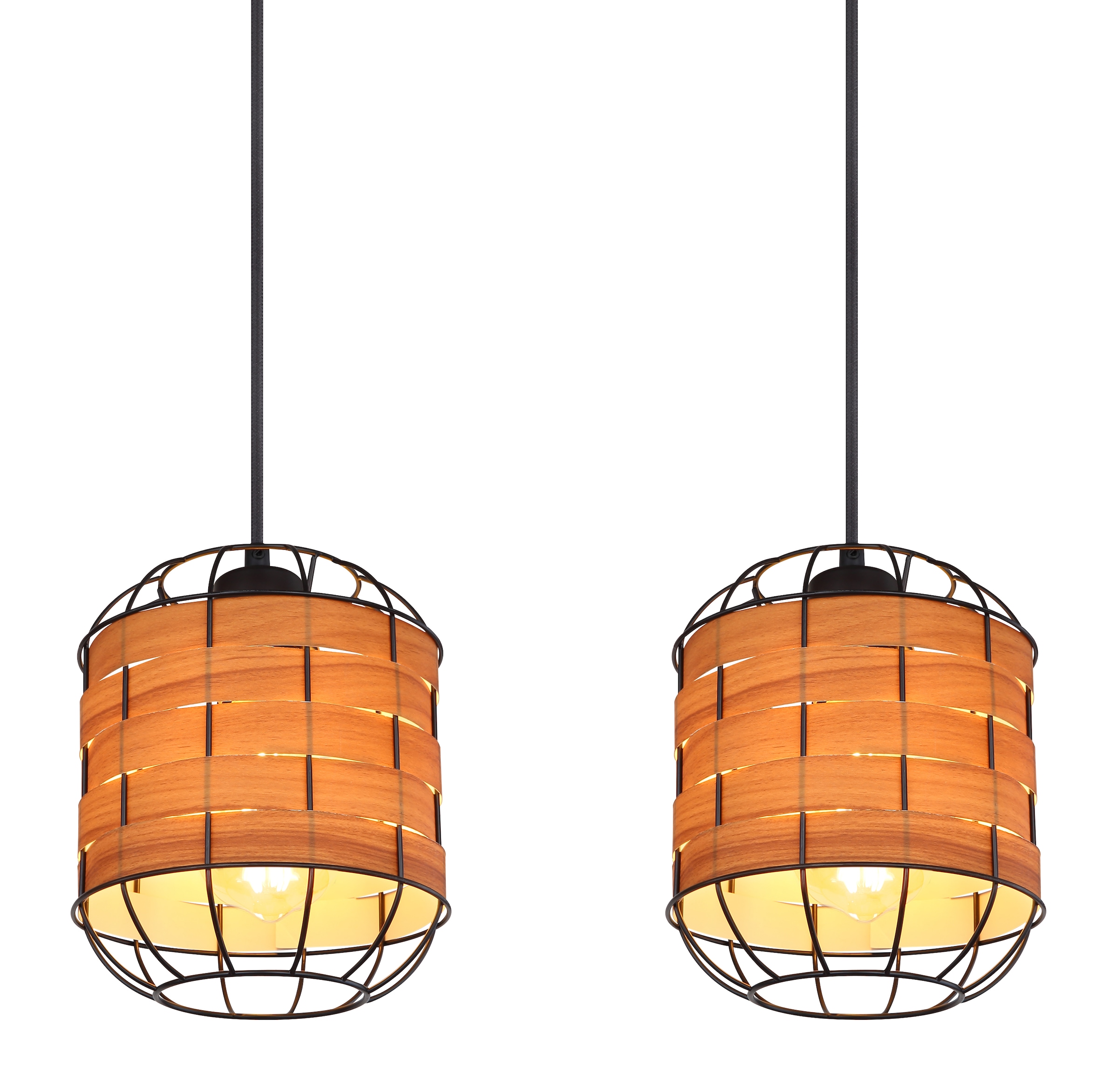 GLOBO LIGHTING Hängeleuchte »ELMAR«, Leuchtmittel E27 | ohne Leuchtmittel, Hängelampe/Pendelleuchte/Esszimmer/Wohnzimmer/Esstisch