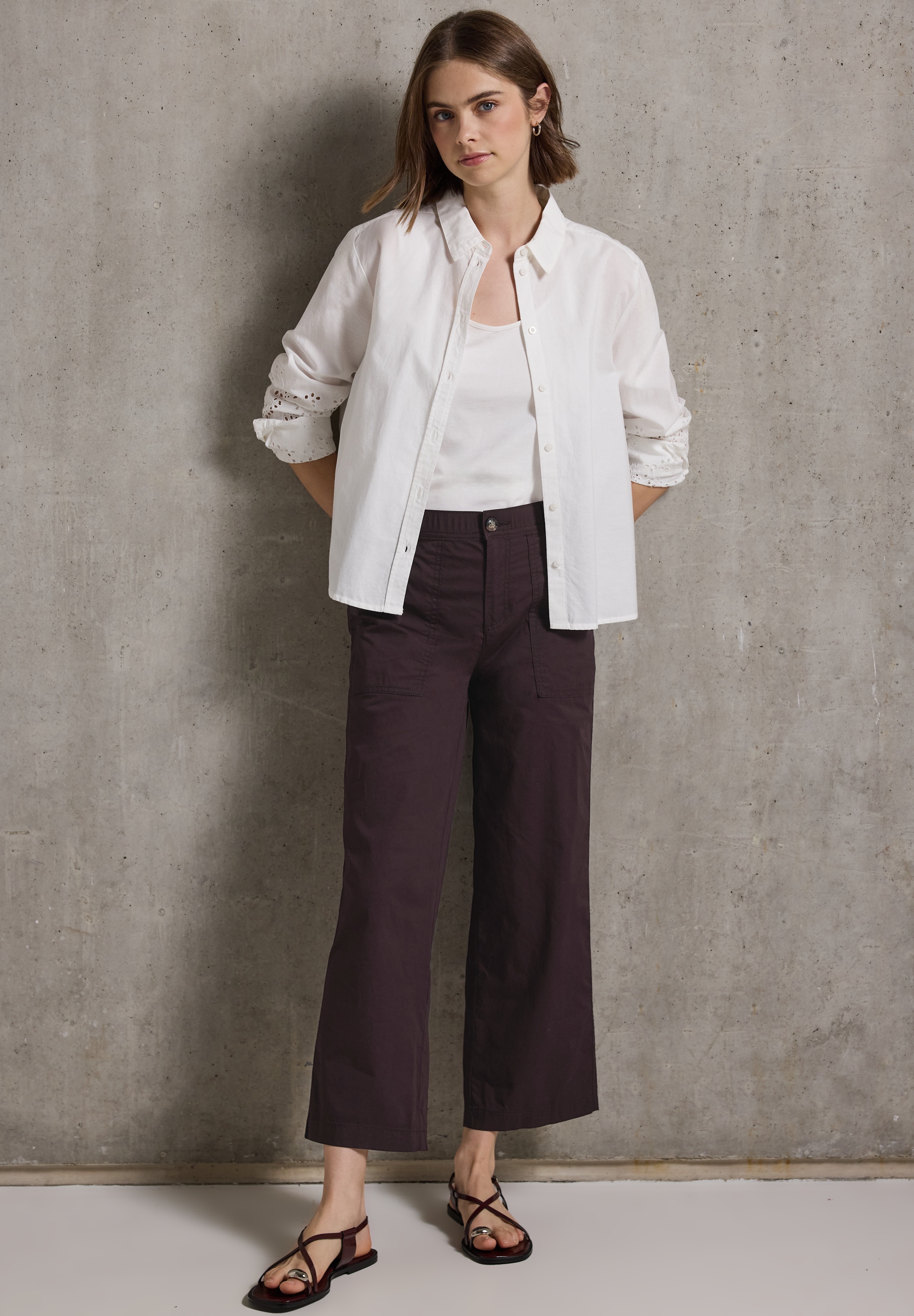 STREET ONE STUDIO Cargohose  aus Baumwolle mit Stretchanteil
