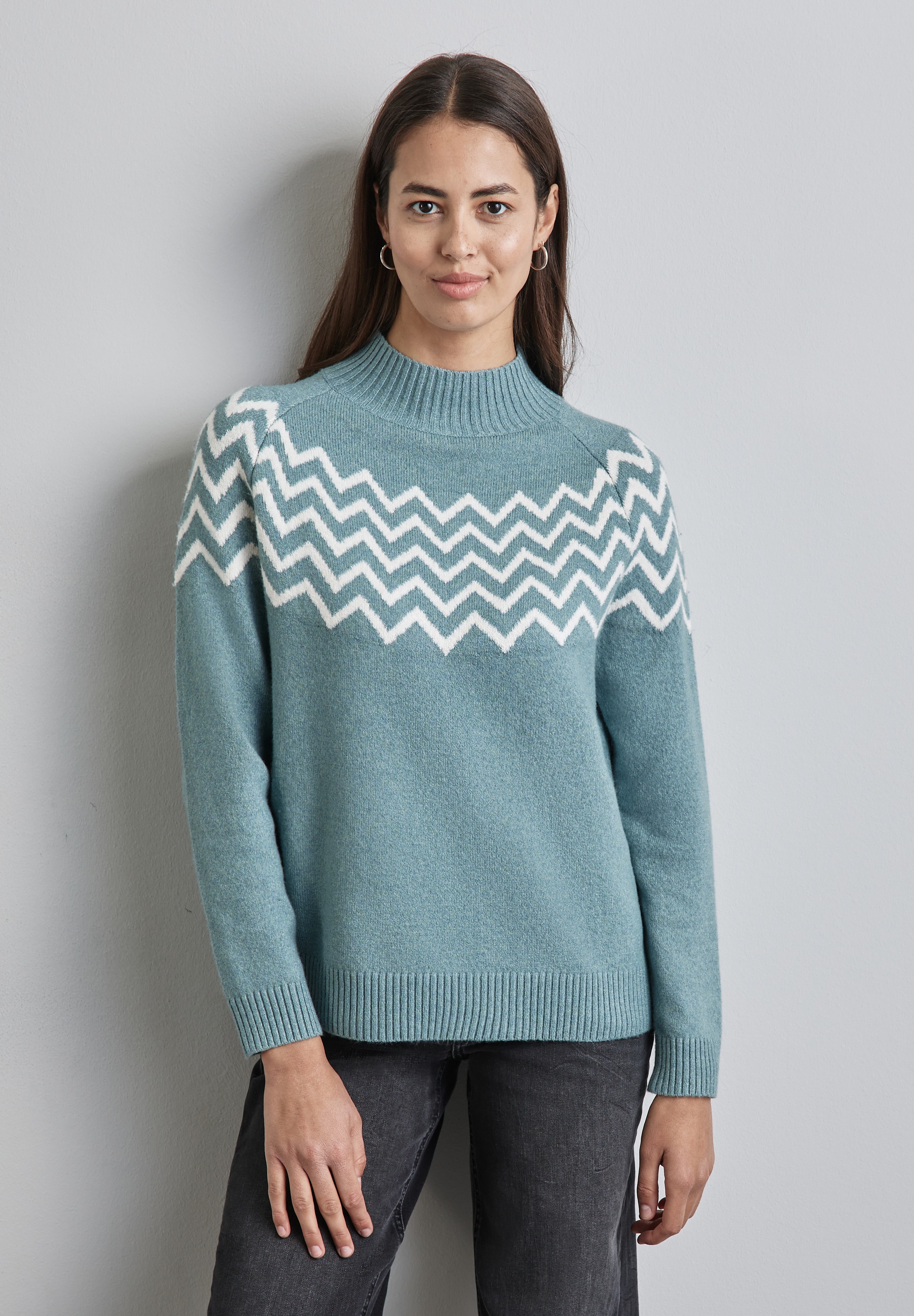 Strickpullover, mit grafischem Muster