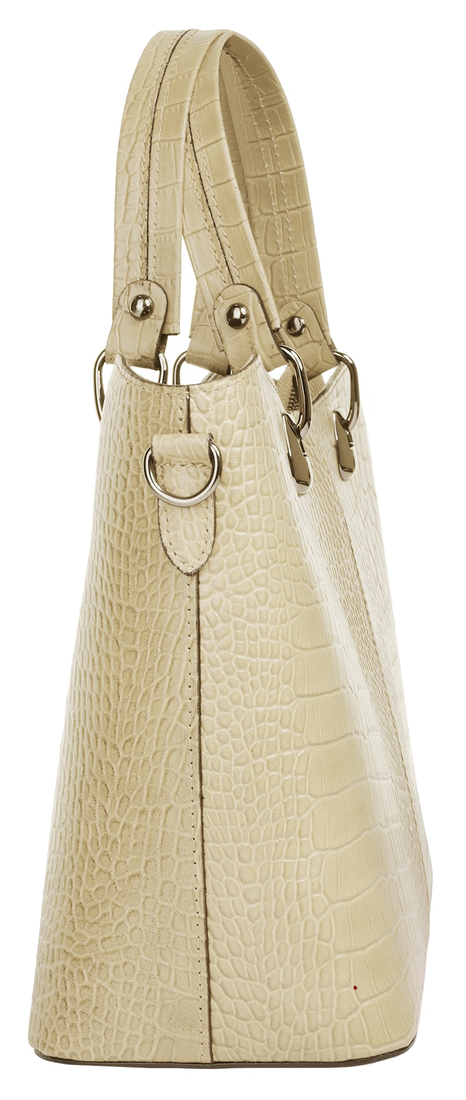 Cluty Henkeltasche, echt Leder, Made in Italy