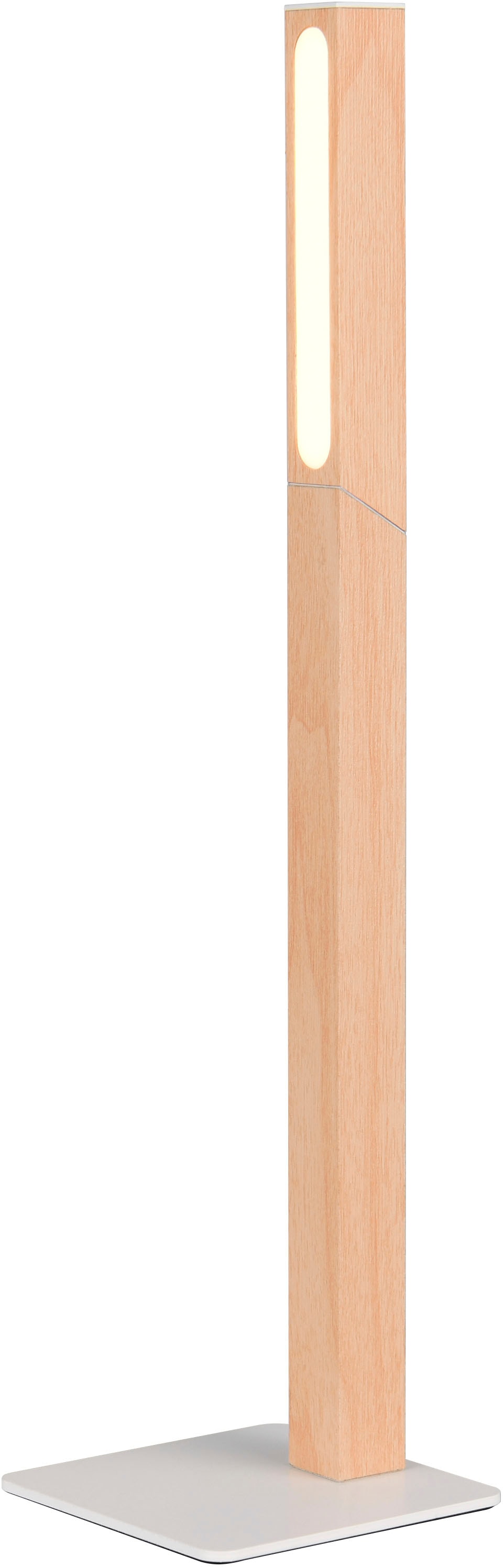 REALITY Leuchten LED Tischleuchte »SKIP, magnetische Touch-Tischlampe aus Holz, Leuchtenkopf abnehmbar«, 1 flammig, Leuchtmittel LED-Board | LED fest integriert, On/Off Touch und Dimmschalter, USB-Ladeanschluss, Akku-Laufzeit 3h