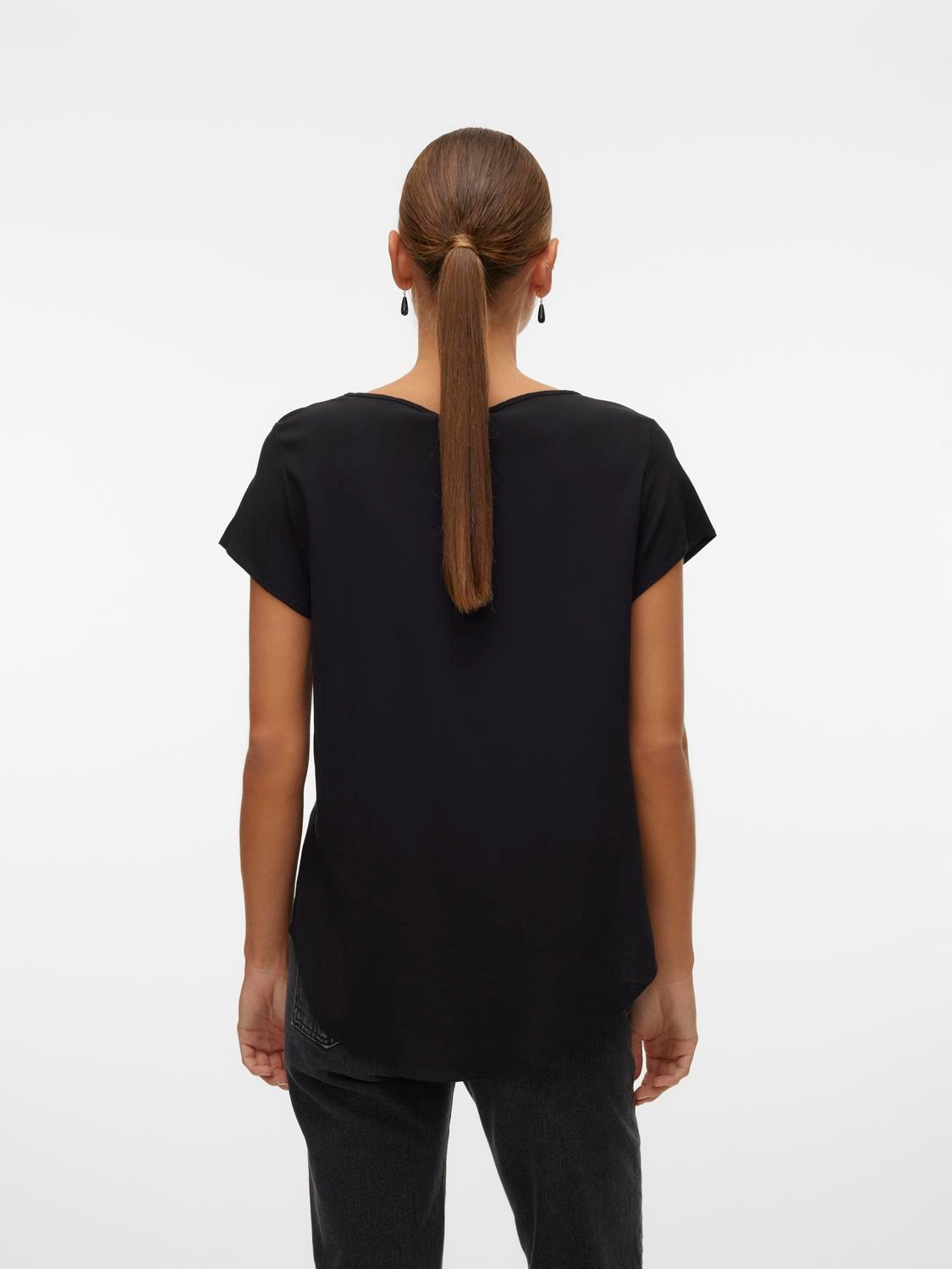 Thumbnail - Vero Moda Blusenshirt "VMBELLA SS TOP WVN GA NOOS" Viskosemischung, abgerundeter Saum