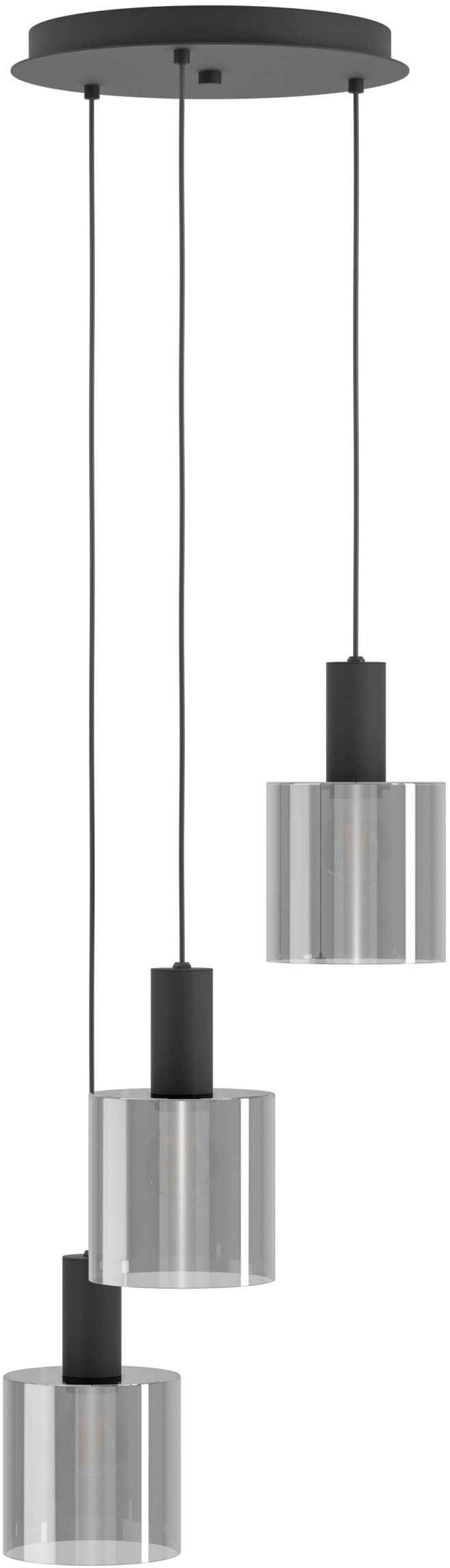 EGLO Hängeleuchte »GOROSIBA Pendellampe - Stahl - E27 - 3X40W - IP20« E27 1 Stk. Hängelampe, Deckenlampe, Wohnzimmer, Esszimmer, H130 x Ø41 cm