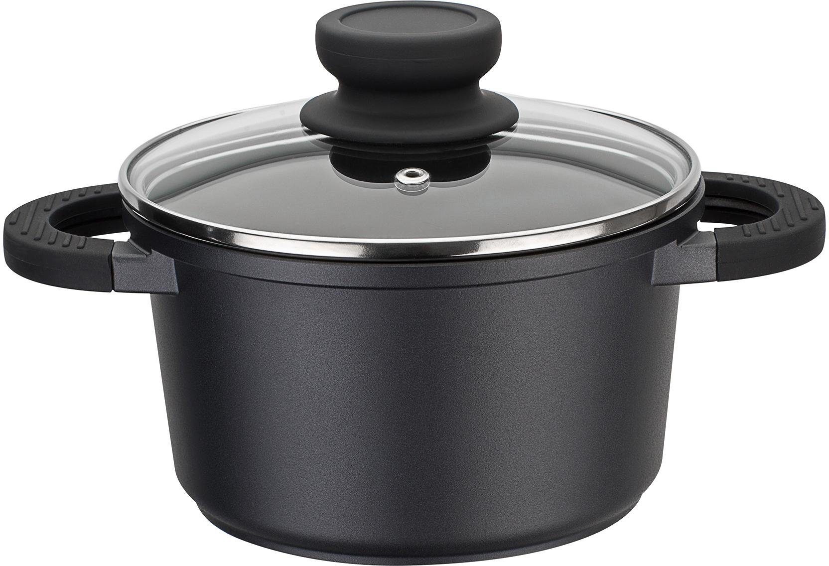 GSW Kochtopf "SilcoGuss noir", 1,6 l + Ø 16cm + Höhe 9,5cm, schwarz, Töpfe, Induktion