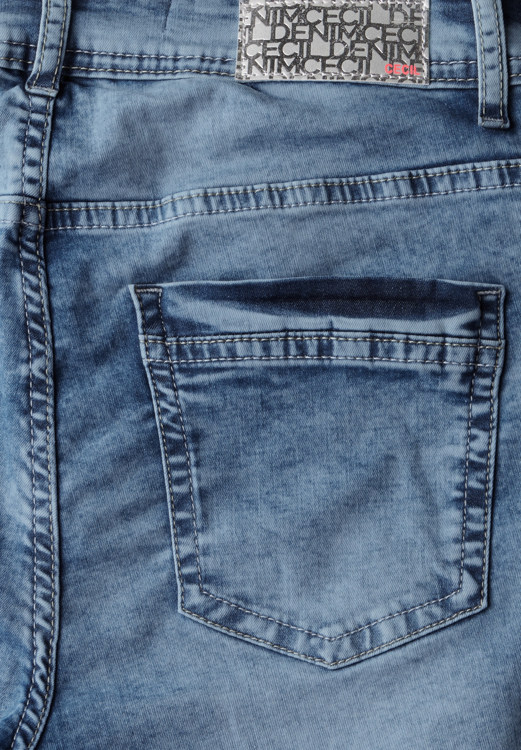Cecil Slim-fit-Jeans, softer Materialmix