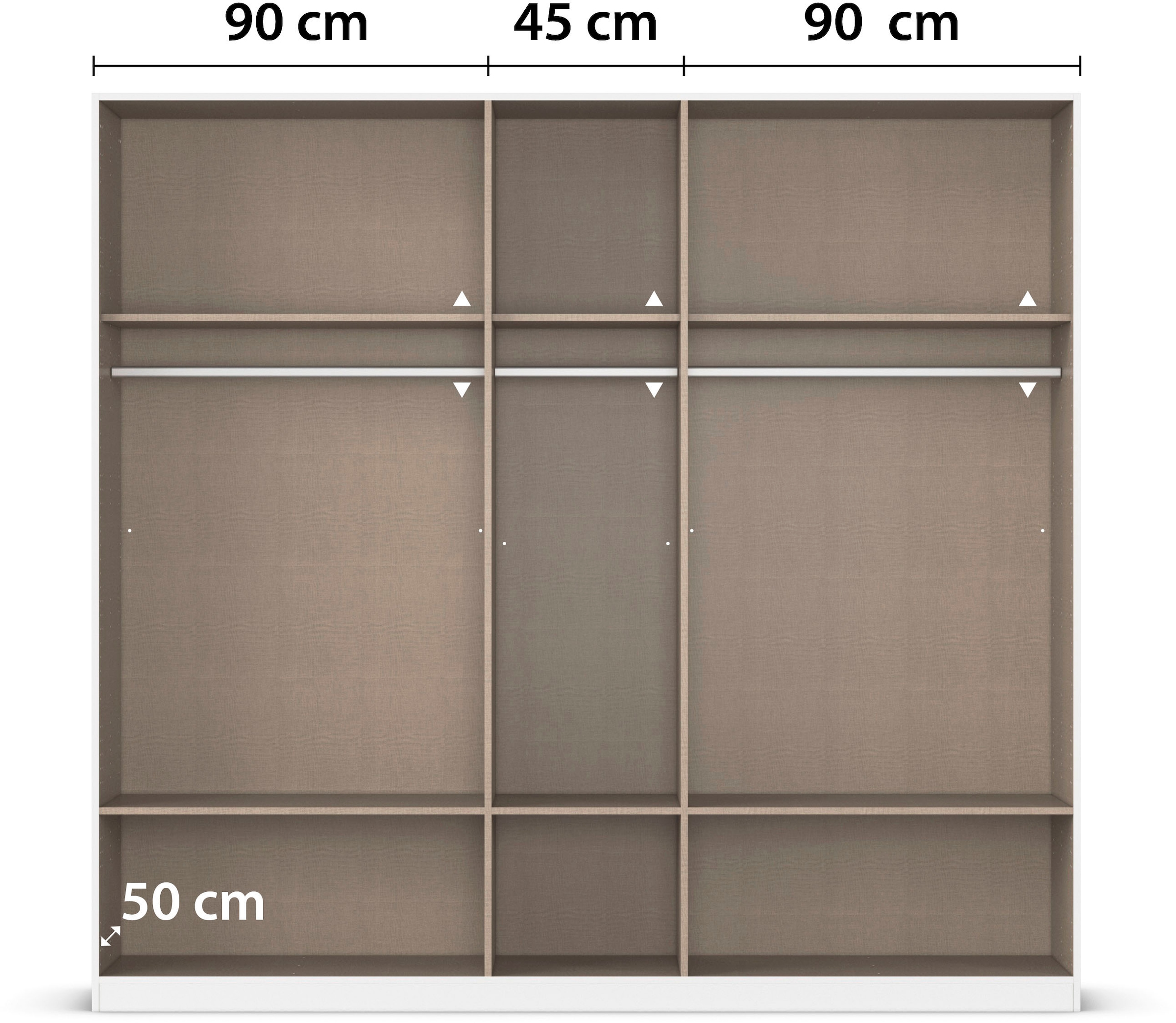 rauch Kleiderschrank »Schrank Garderobe Wäscheschrank HERSBRUCK in 2 Breiten« Breiten: 226 oder 271 cm, Höhe 210 cm,  mit 6 großzügigen Schubladen sowie Spiegeltüren MADE IN GERMANY